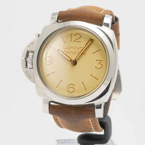 Panerai Luminor 1950 PAM01075 47mm Stainless steel Beige 4