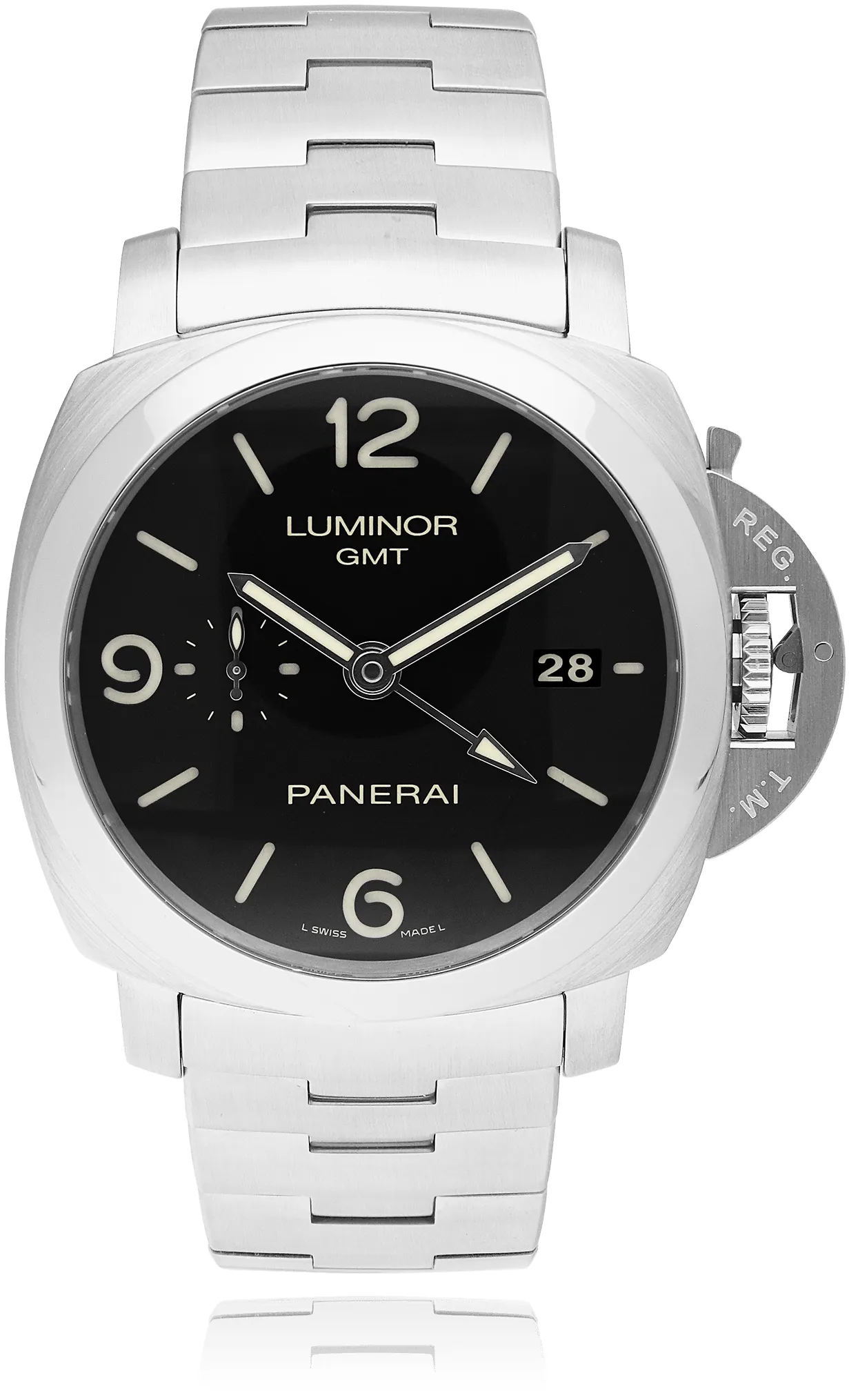 Panerai Luminor 1950 3 Days GMT Automa PAM 00329 48mm Stainless steel Black