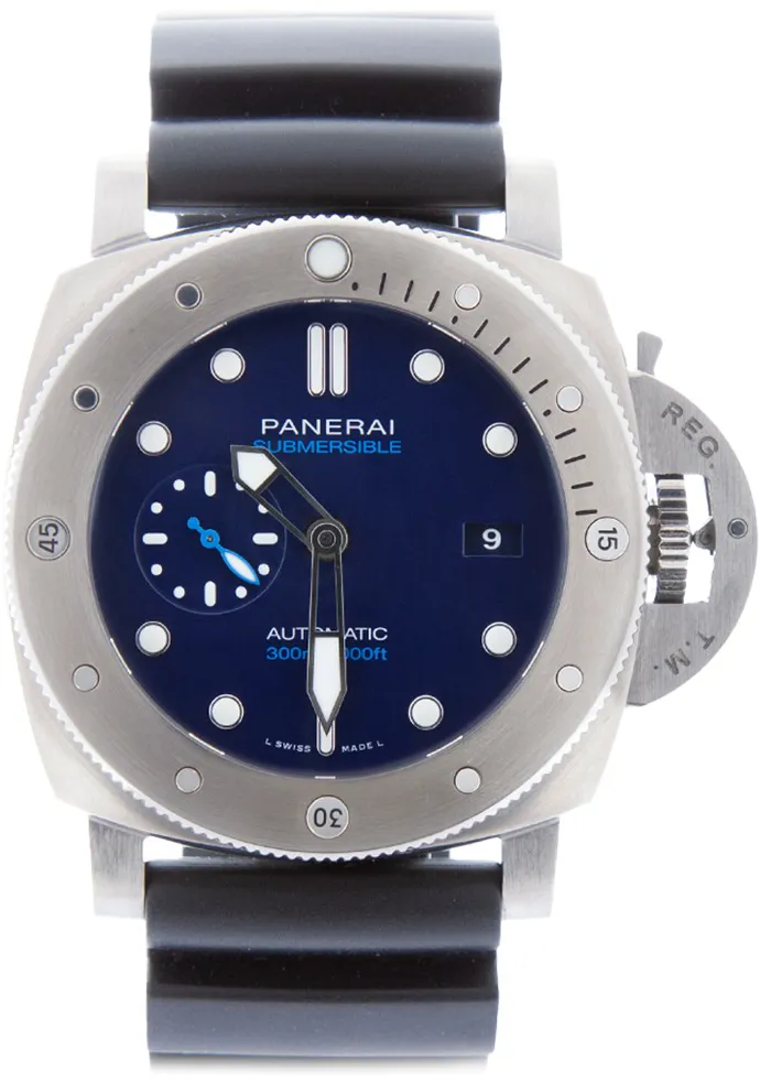 Panerai Submersible PAM 00692 47mm Titanium Blue