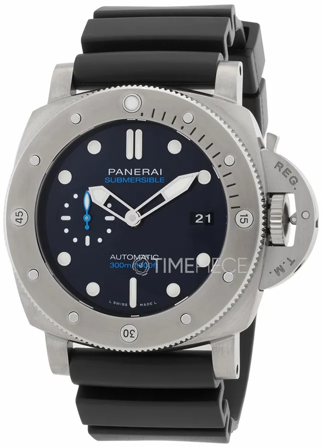 Panerai Submersible PAM 00692 47mm Silver Blue