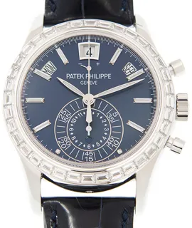 Patek Philippe Annual Calendar Chronograph 5961P-001 Platinum Blue