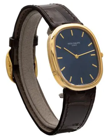 Patek Philippe Golden Ellipse 3738J 30.5mm Yellow gold Blue 5