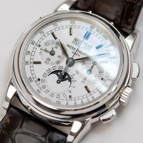 Patek Philippe Perpetual Calendar Chronograph 5970G-001 40mm White gold Silver 3