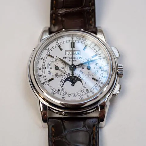 Patek Philippe Perpetual Calendar Chronograph 5970G-001 40mm White gold Silver 6