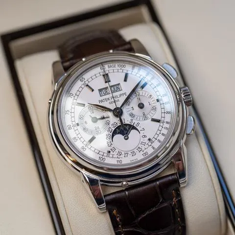 Patek Philippe Perpetual Calendar Chronograph 5970G-001 40mm White gold Silver 13