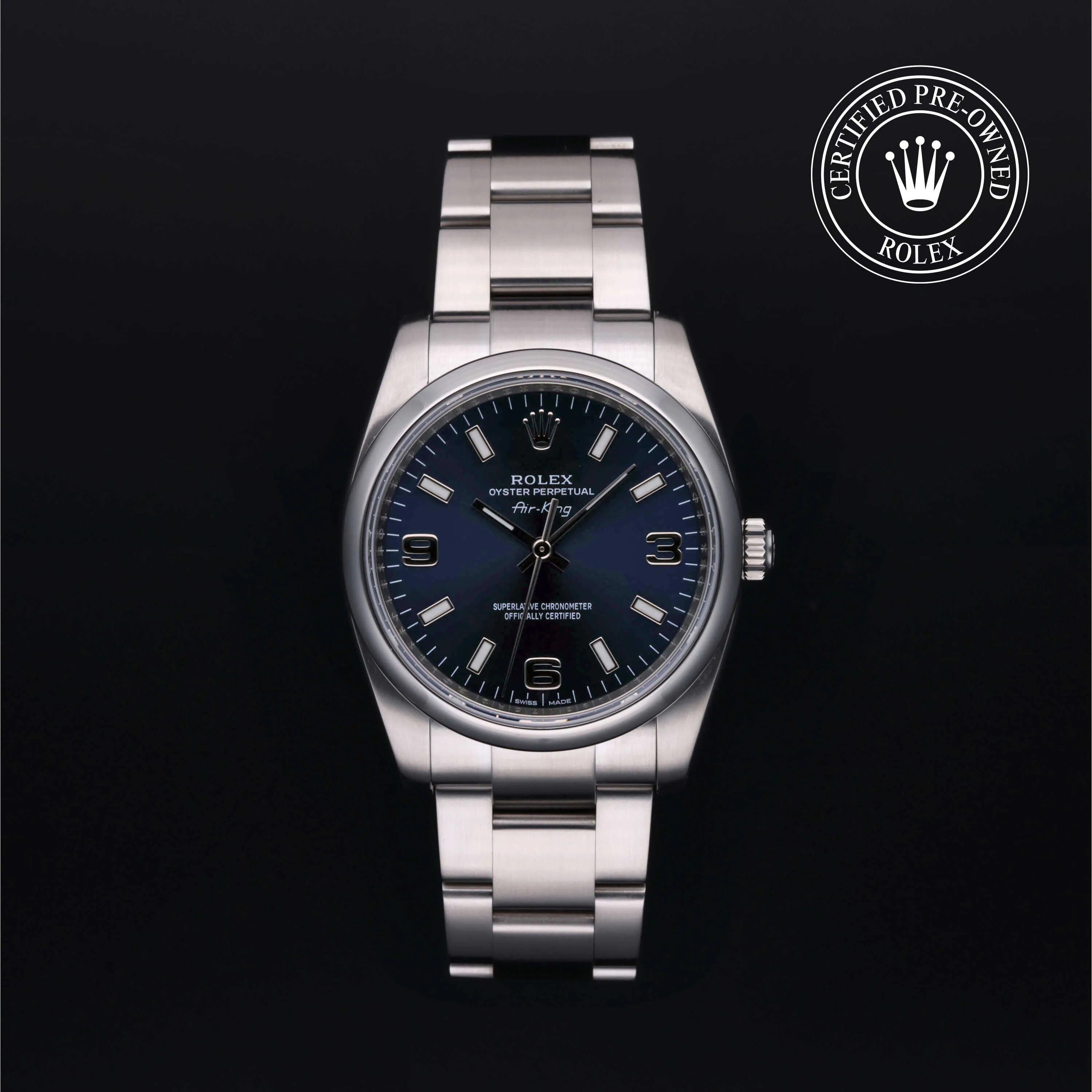 Rolex Air King 114200 34mm Stainless steel Blue