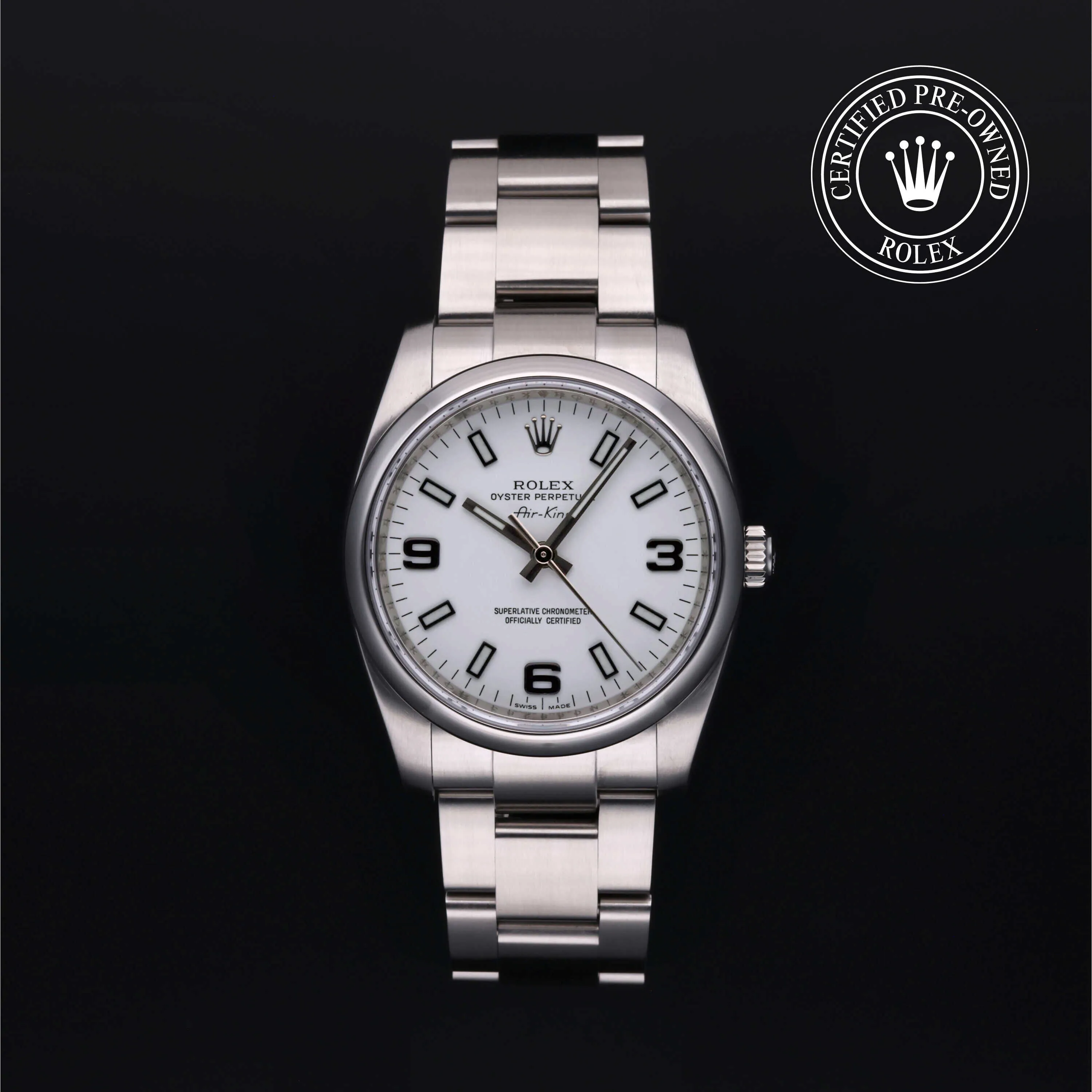 Rolex Air King 114200 34mm Stainless steel White