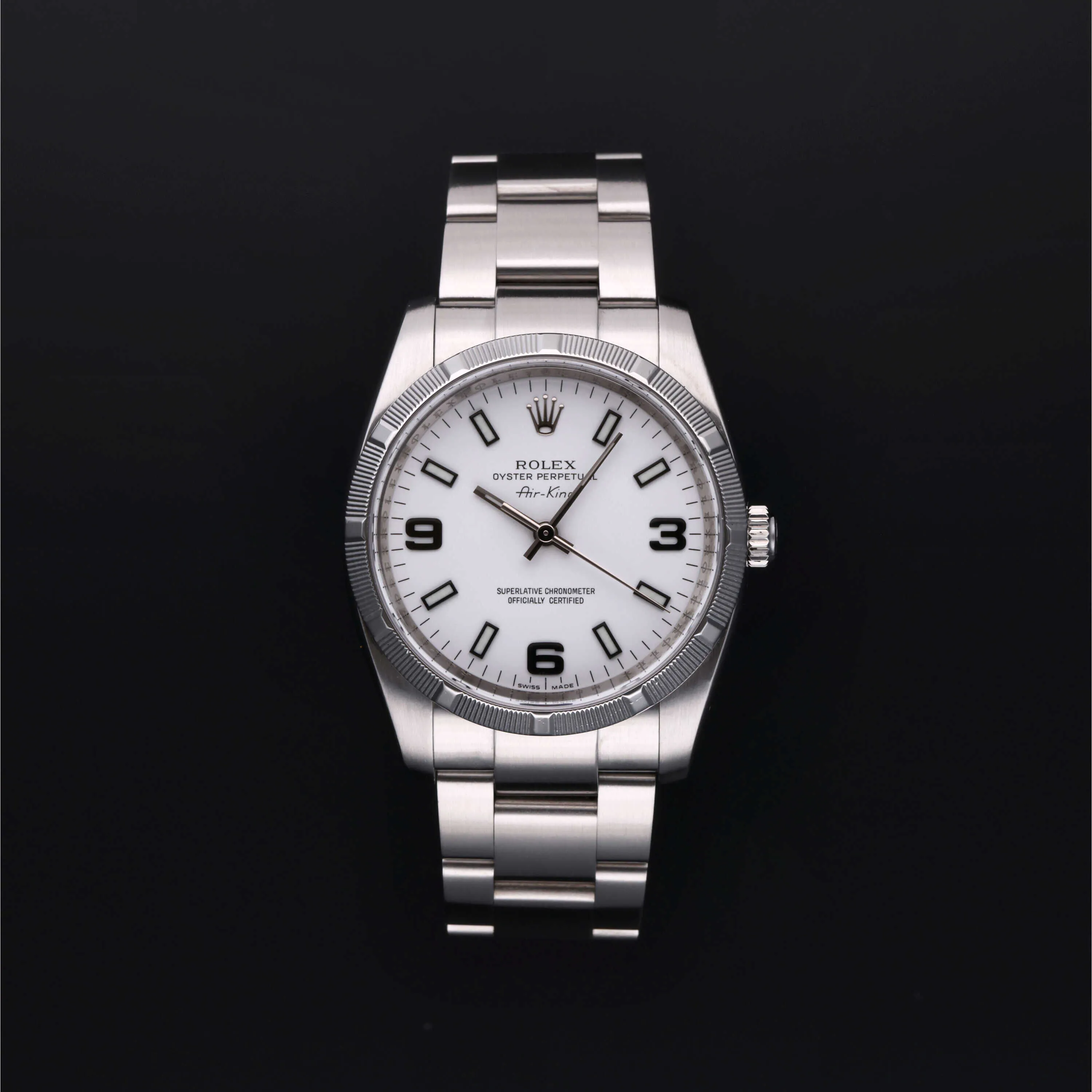 Rolex Air King 114210 34mm Stainless steel White