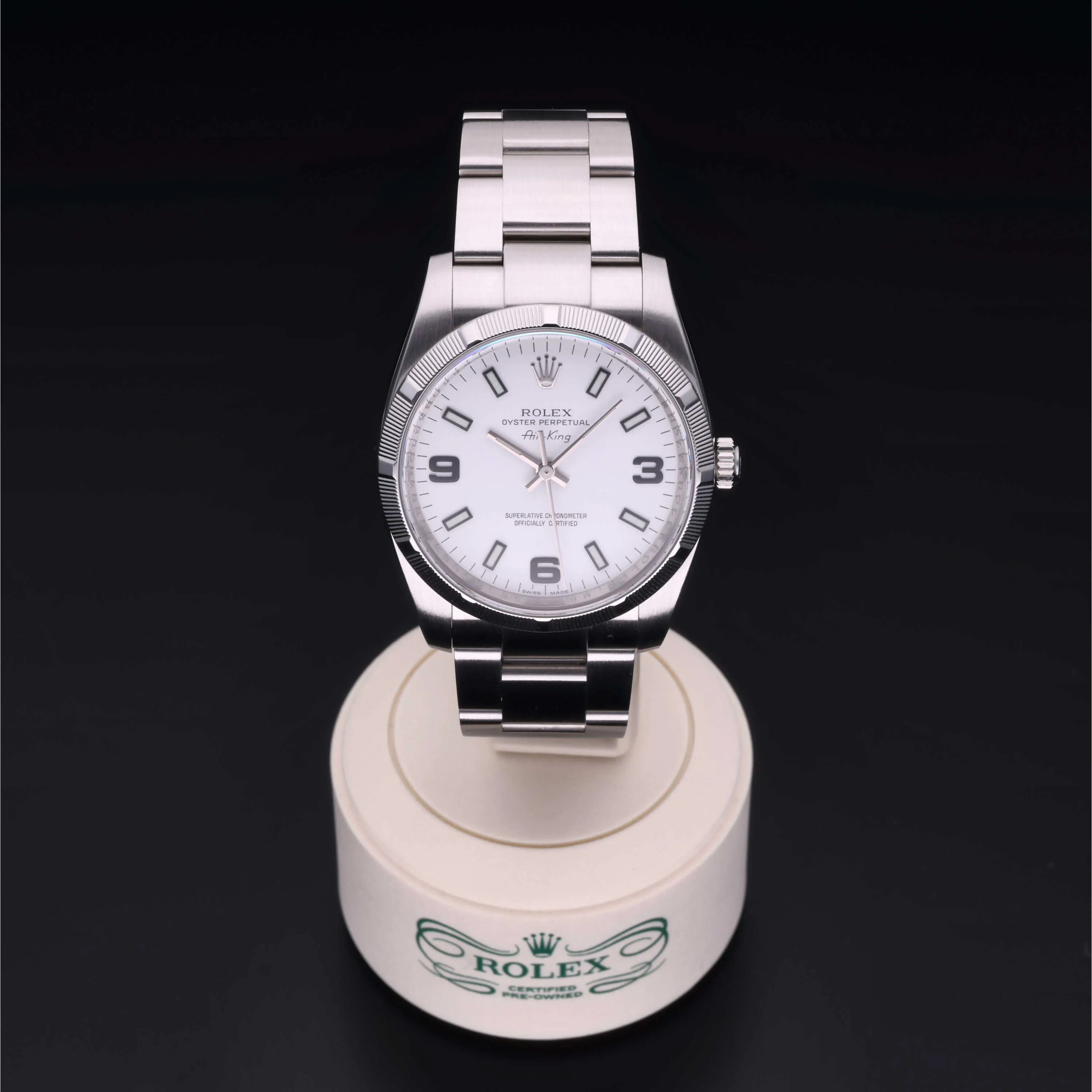 Rolex Air King 114210 34mm Stainless steel White 1