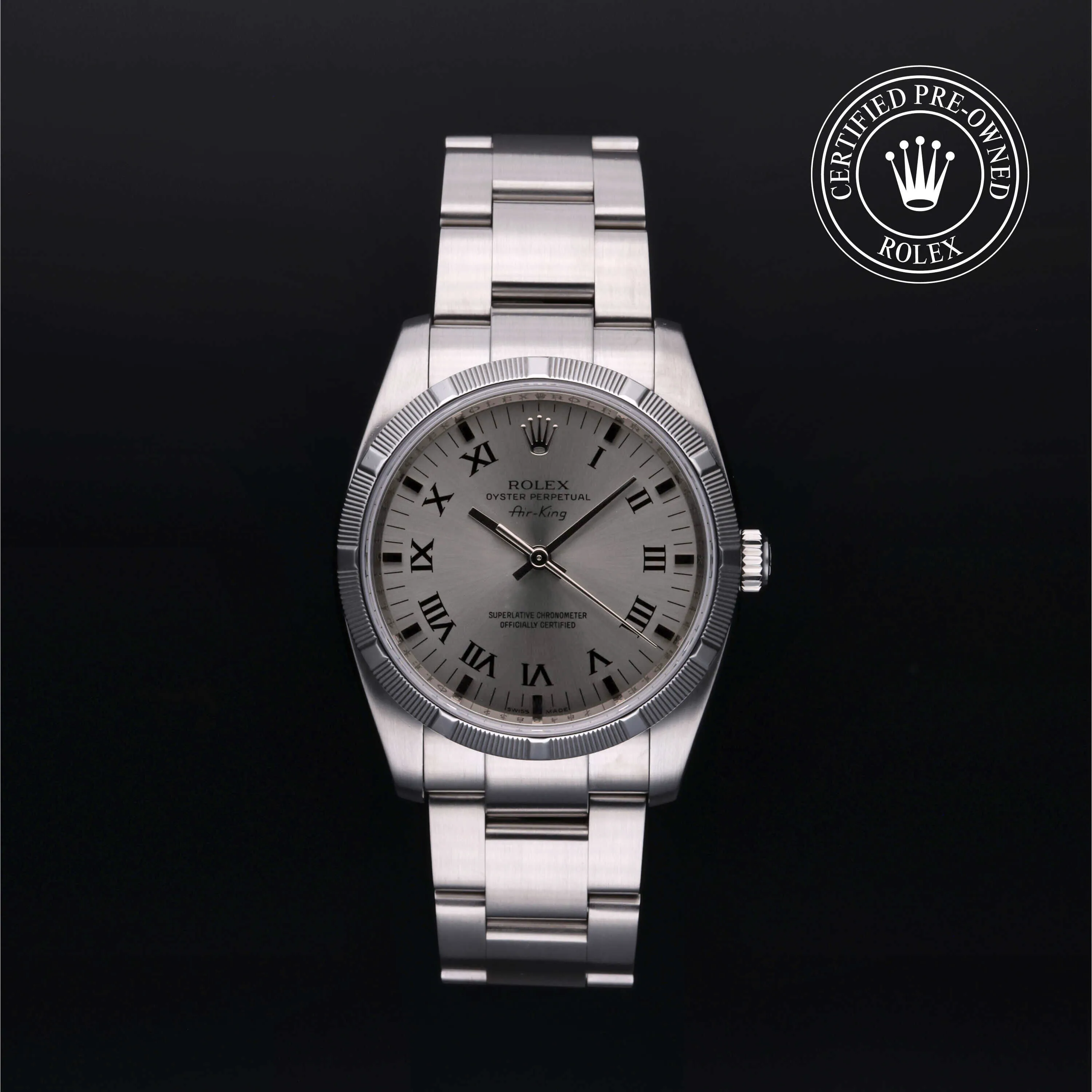 Rolex Air King 114210 34mm Stainless steel White