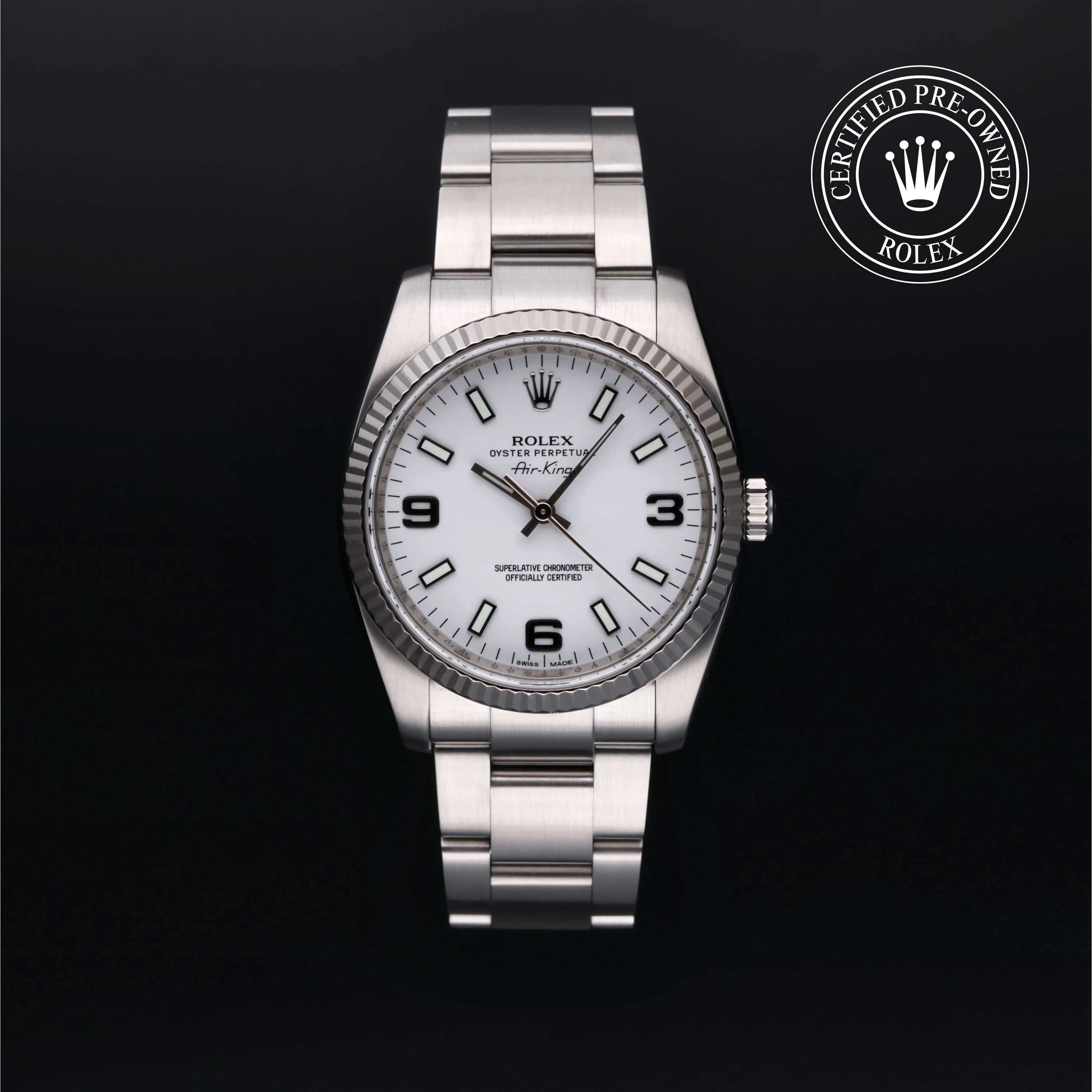 Rolex Air King 114234 34mm Stainless steel White