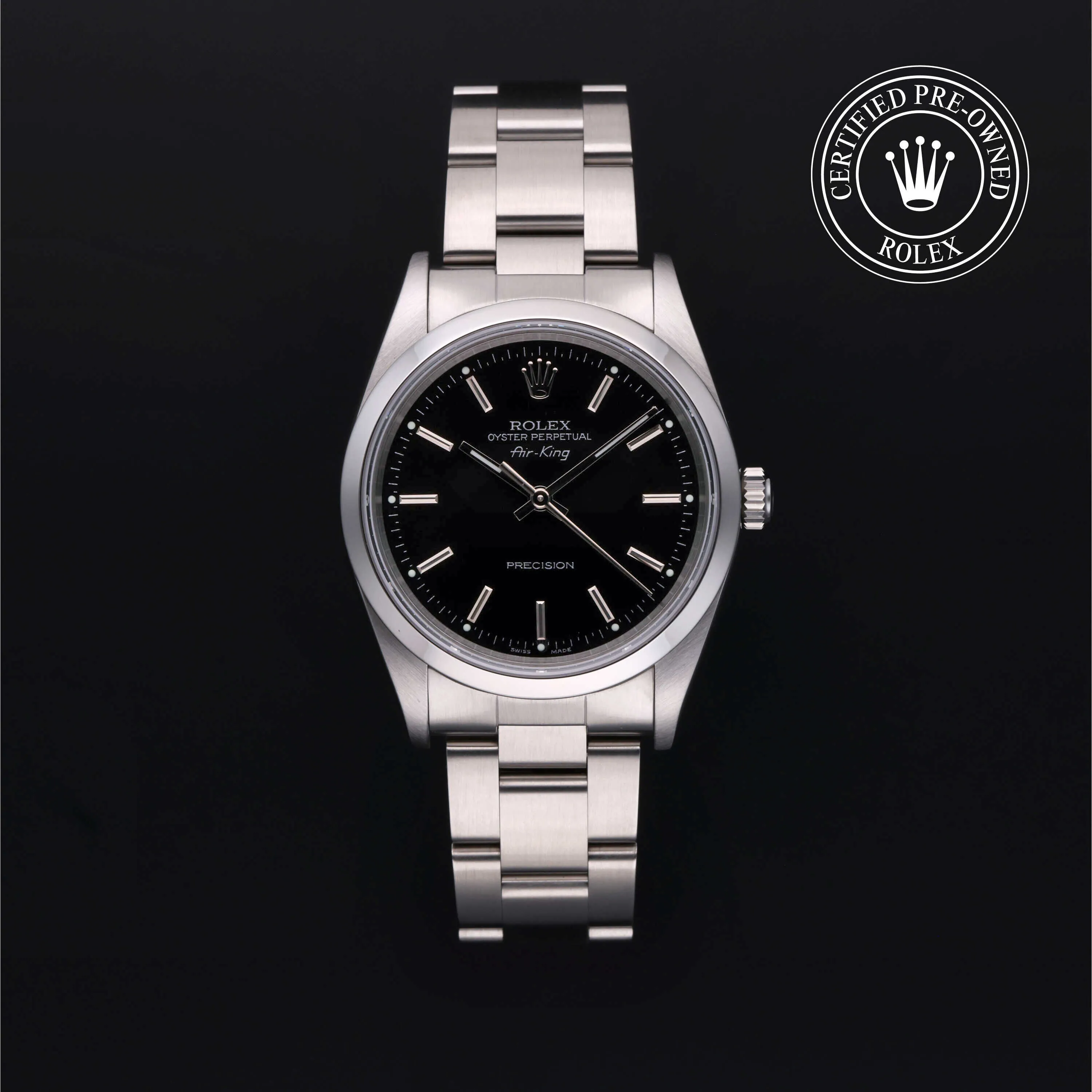 Rolex Air King 14000 34mm Stainless steel Black