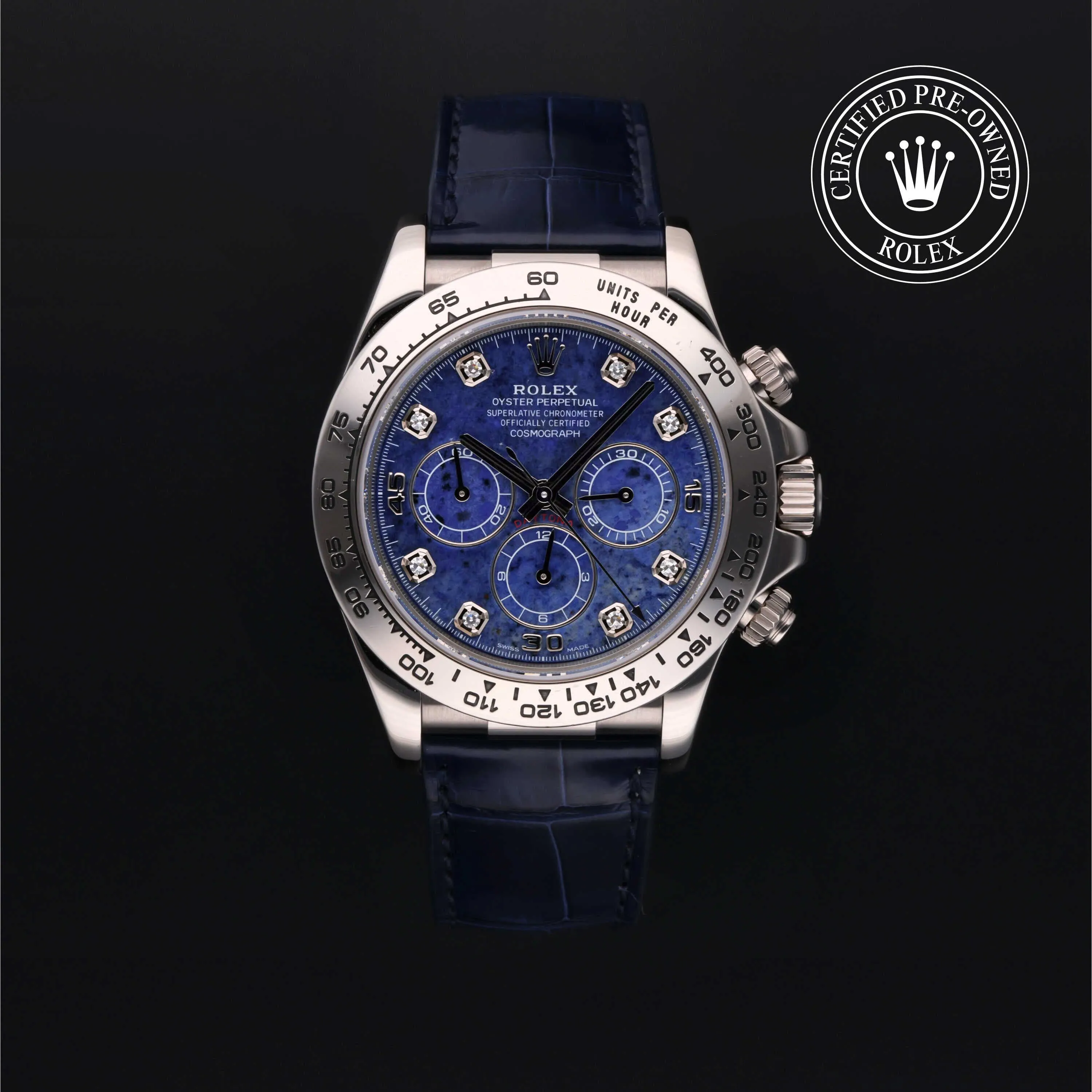 Rolex Daytona 16519 40mm White gold Blue