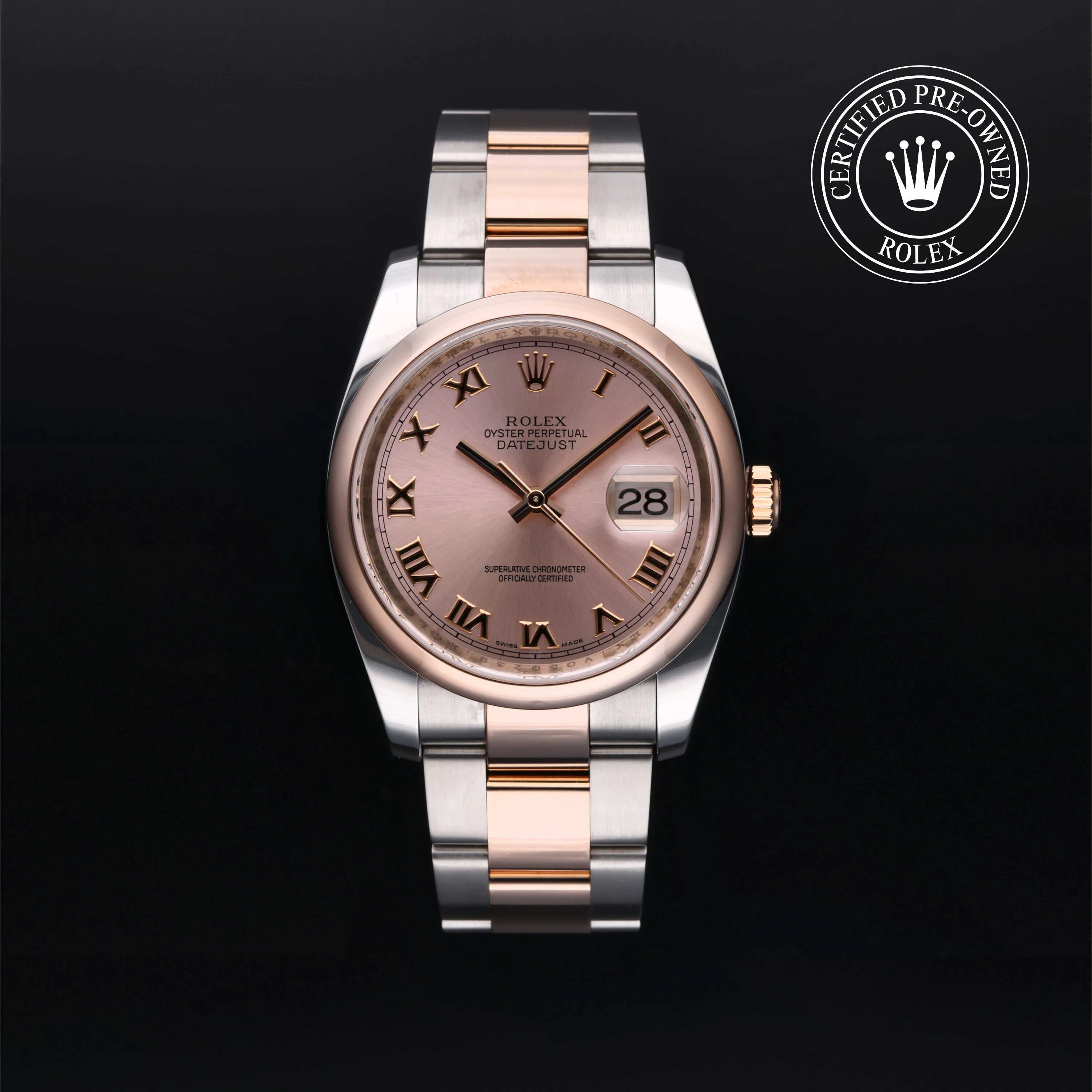 Rolex Datejust 116201 36mm Steel & rose gold Rose