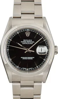 Rolex Datejust 16200 36mm Stainless steel Black