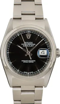 Rolex Datejust 16200 36mm Stainless steel Black