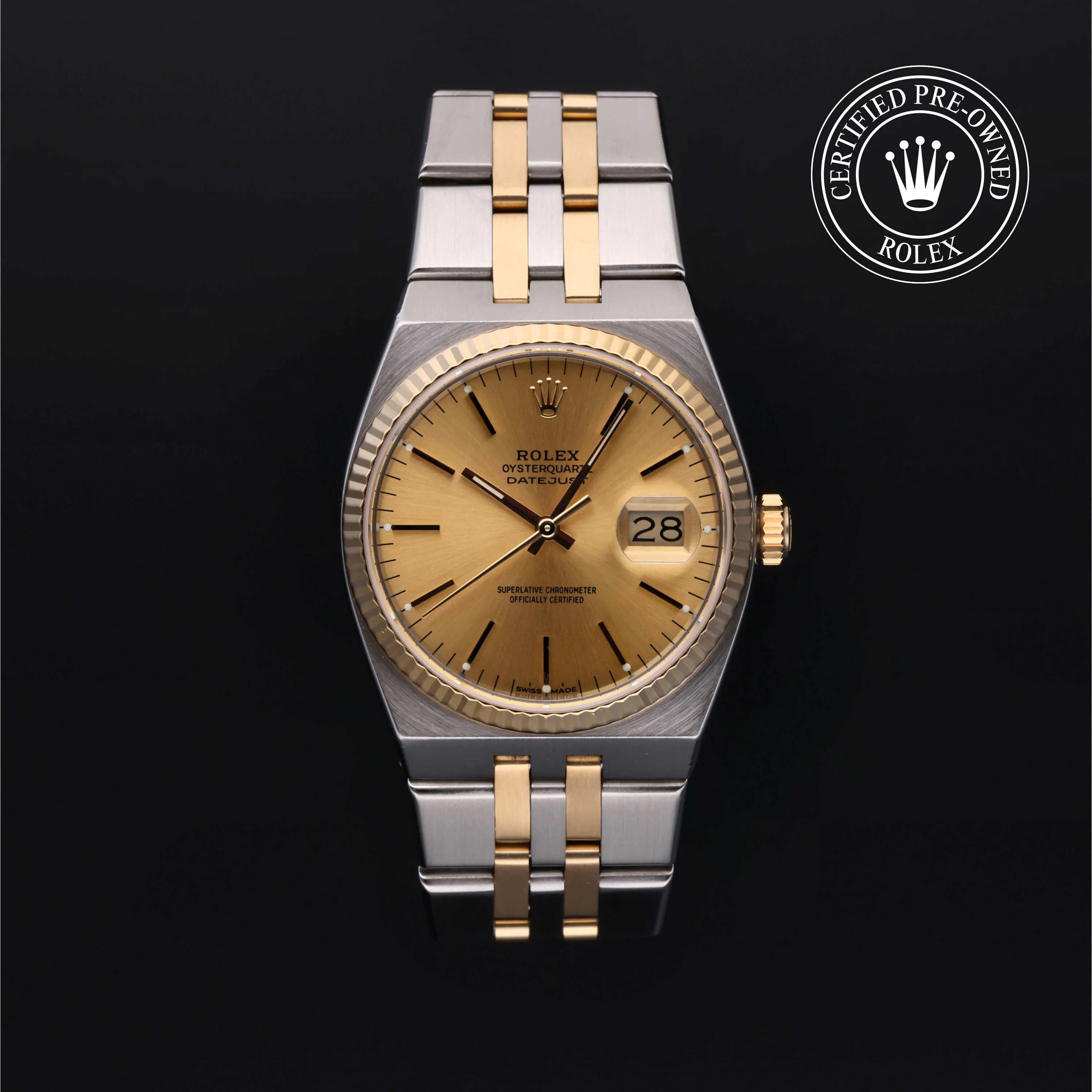 Rolex Datejust 17013 36mm Yellow gold and stainless steel Champagne