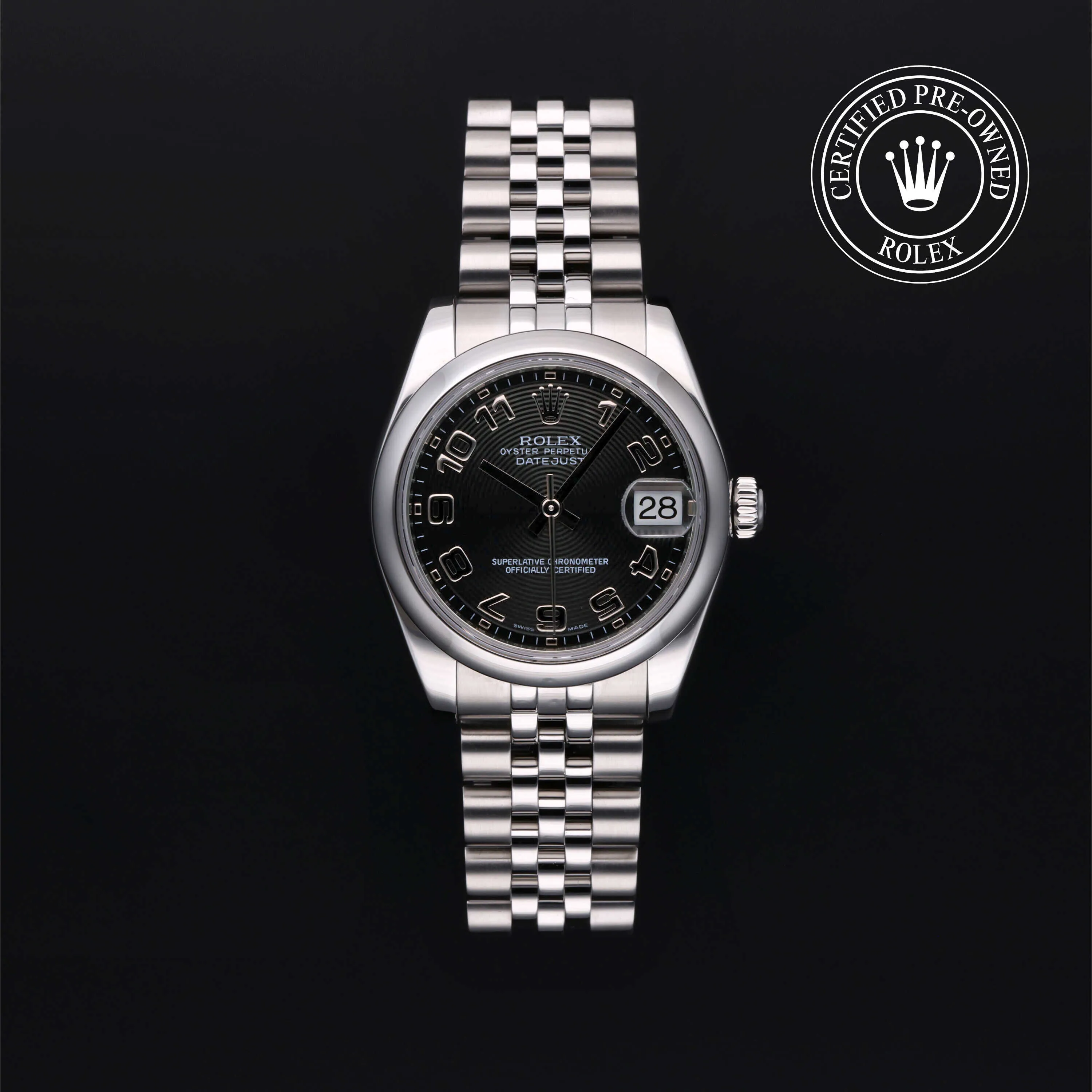 Rolex Datejust 178240 31mm Stainless steel Black