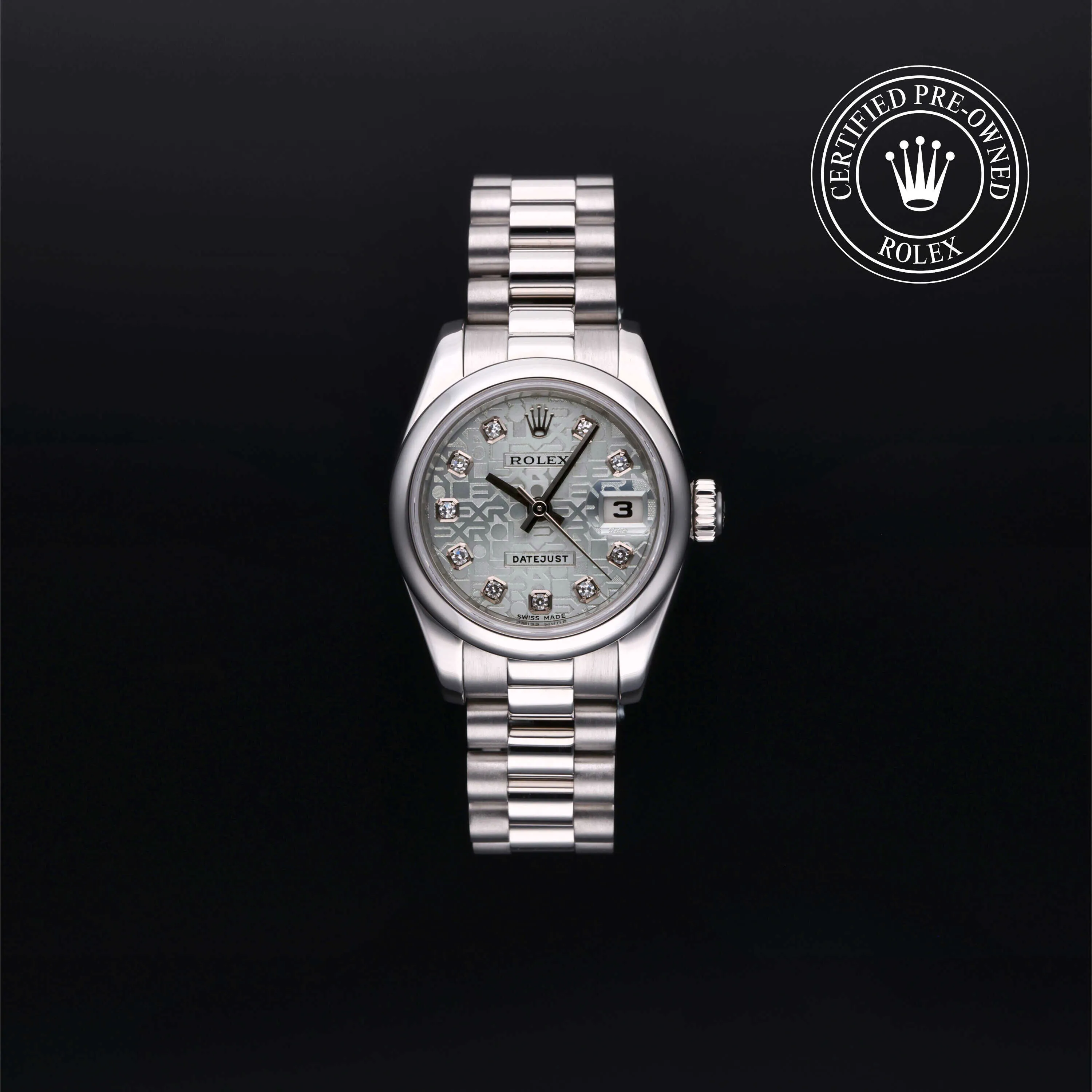 Rolex Lady-Datejust 179166 26mm Platinum Blue