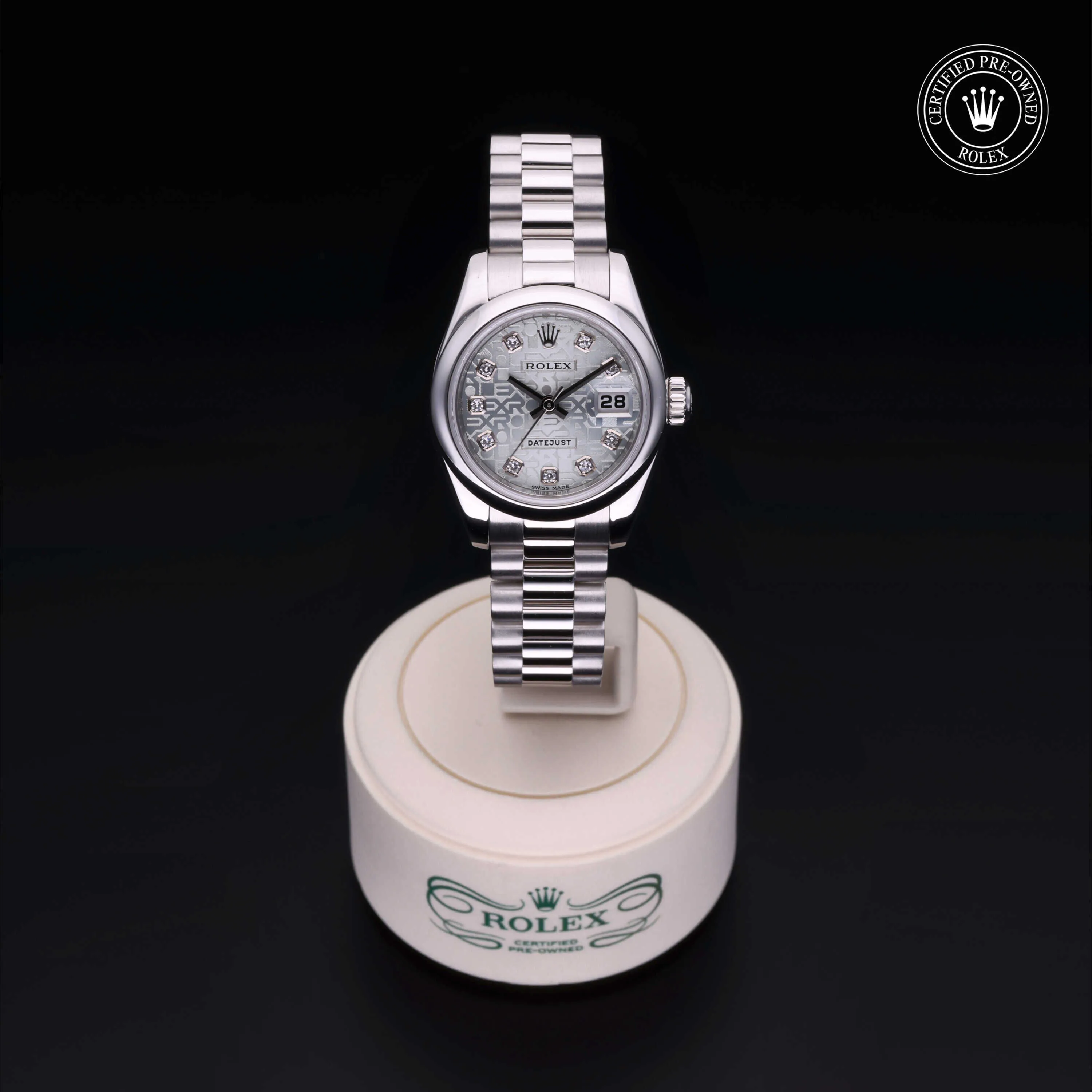 Rolex Lady-Datejust 179166 26mm Platinum Blue 1