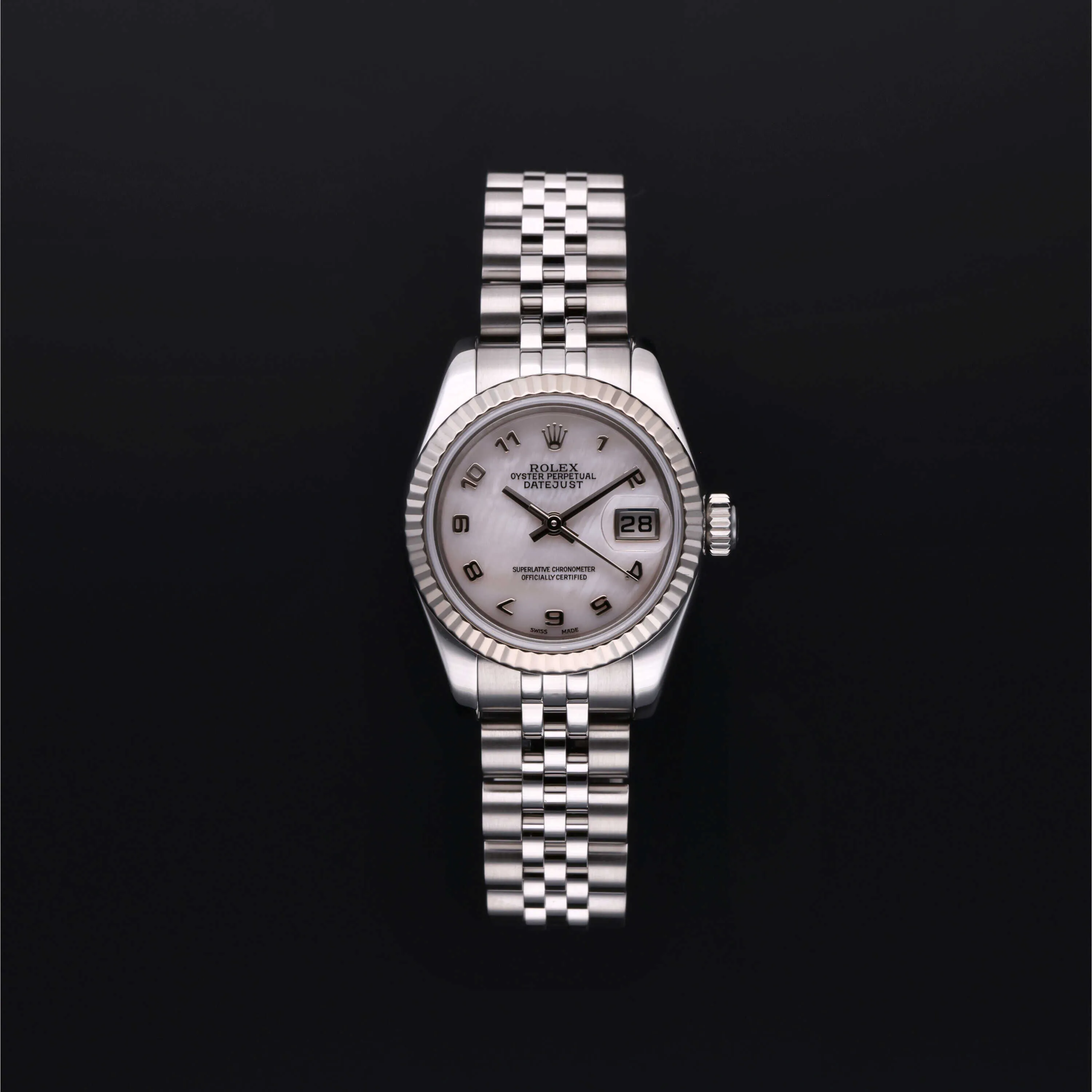 Rolex Lady-Datejust 179174 26mm Stainless steel White