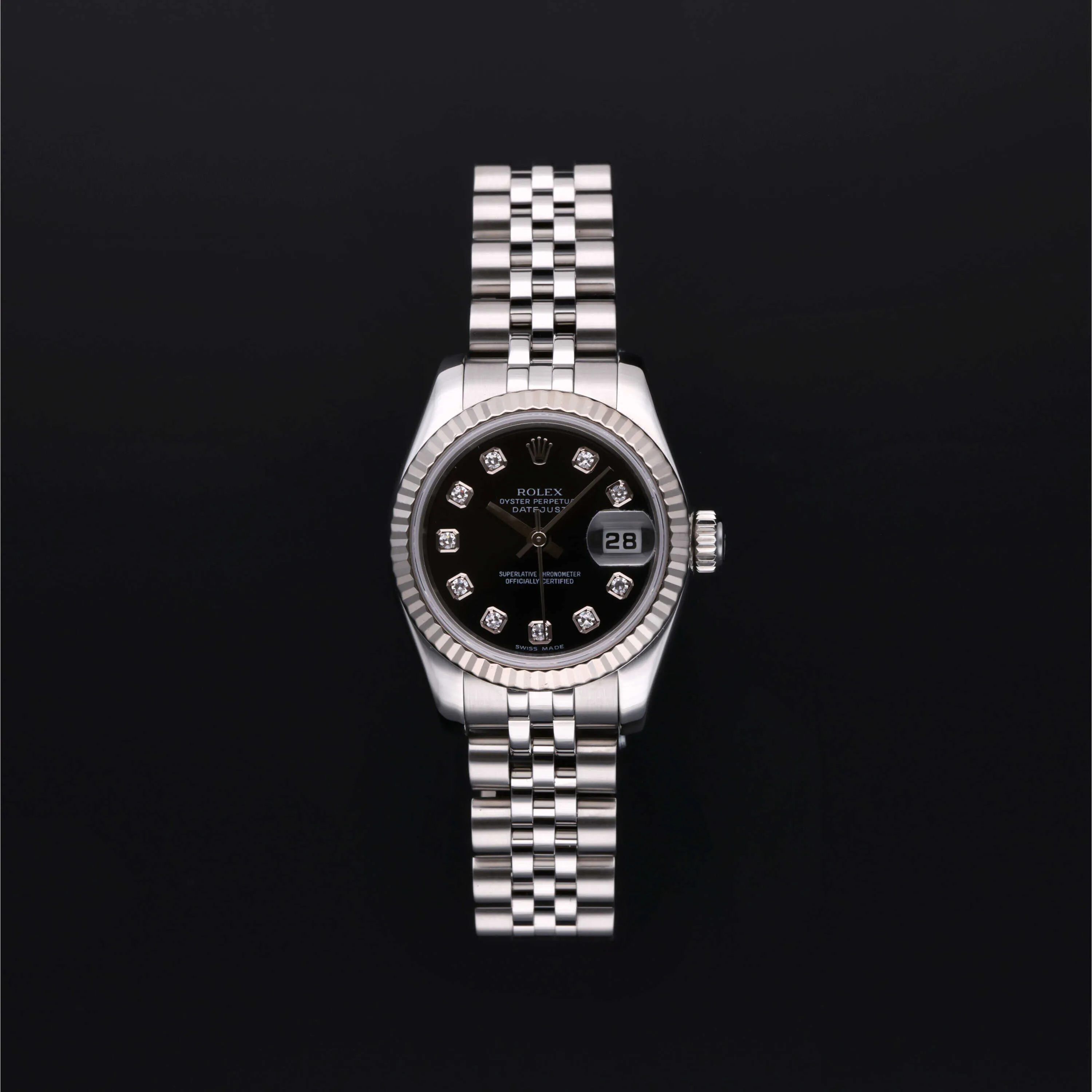 Rolex Lady-Datejust 179174 26mm Stainless steel Black