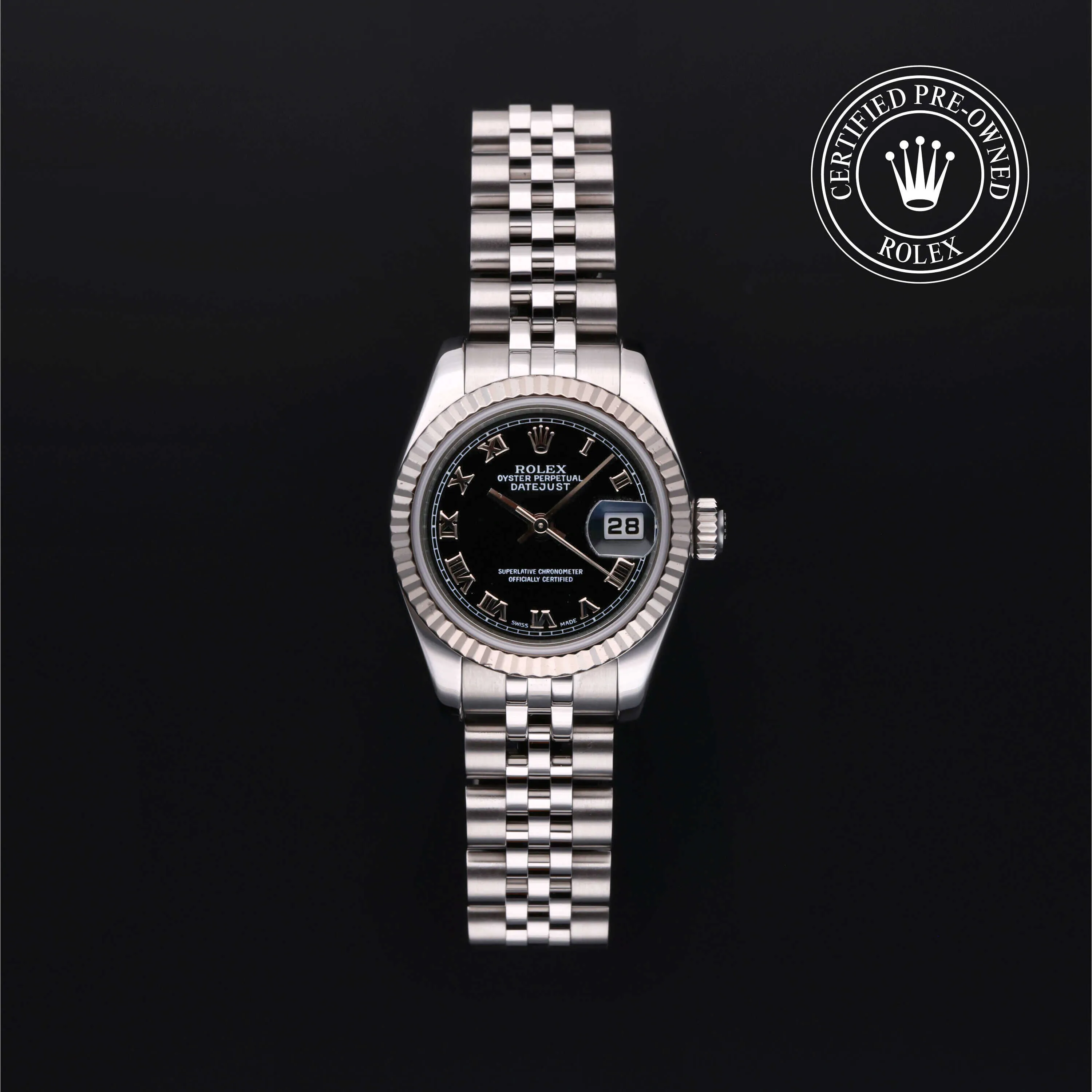 Rolex Datejust 179174 26mm Stainless steel Black