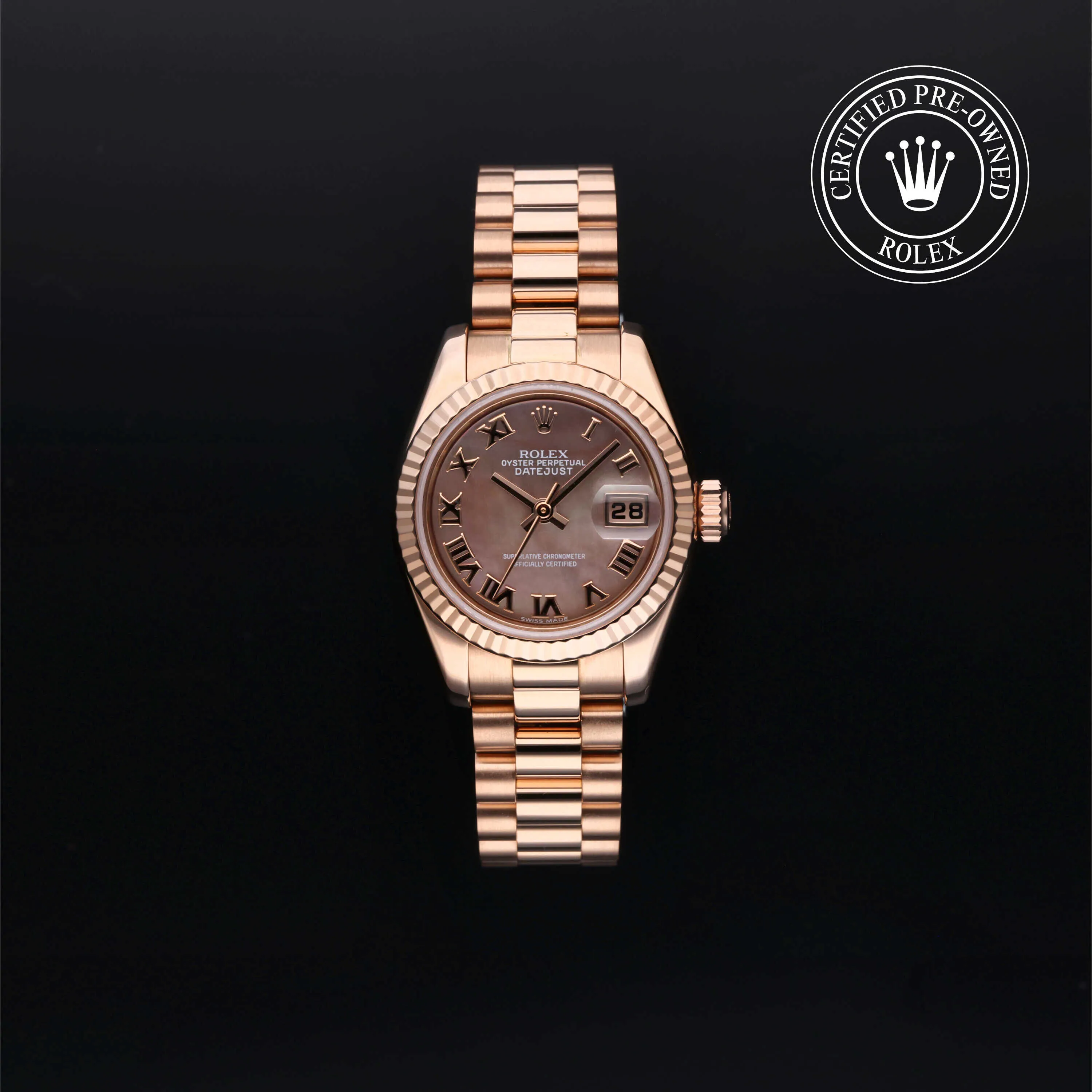 Rolex Lady-Datejust 179175 26mm Rose gold Pink