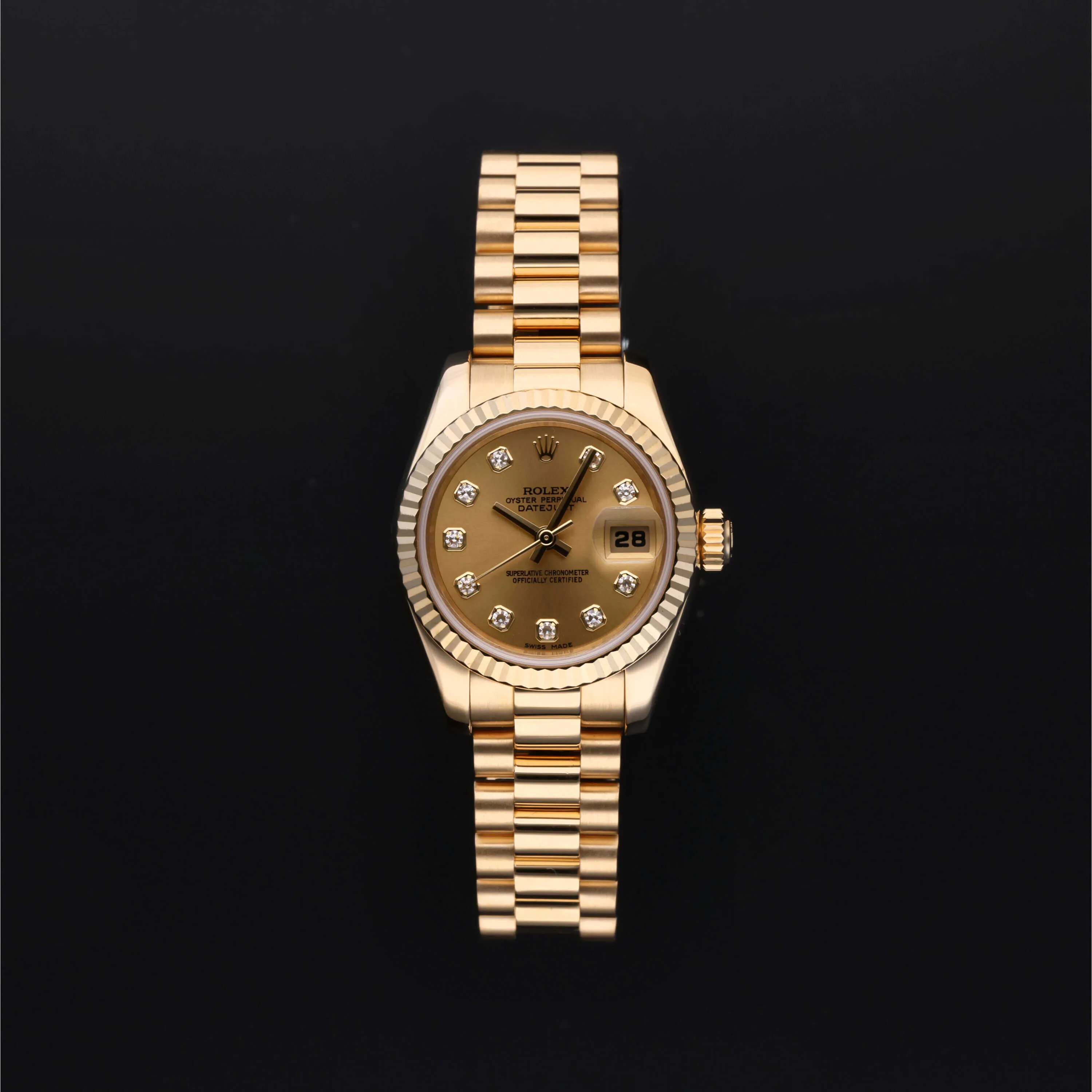 Rolex Datejust 179178 26mm Yellow gold Champagne