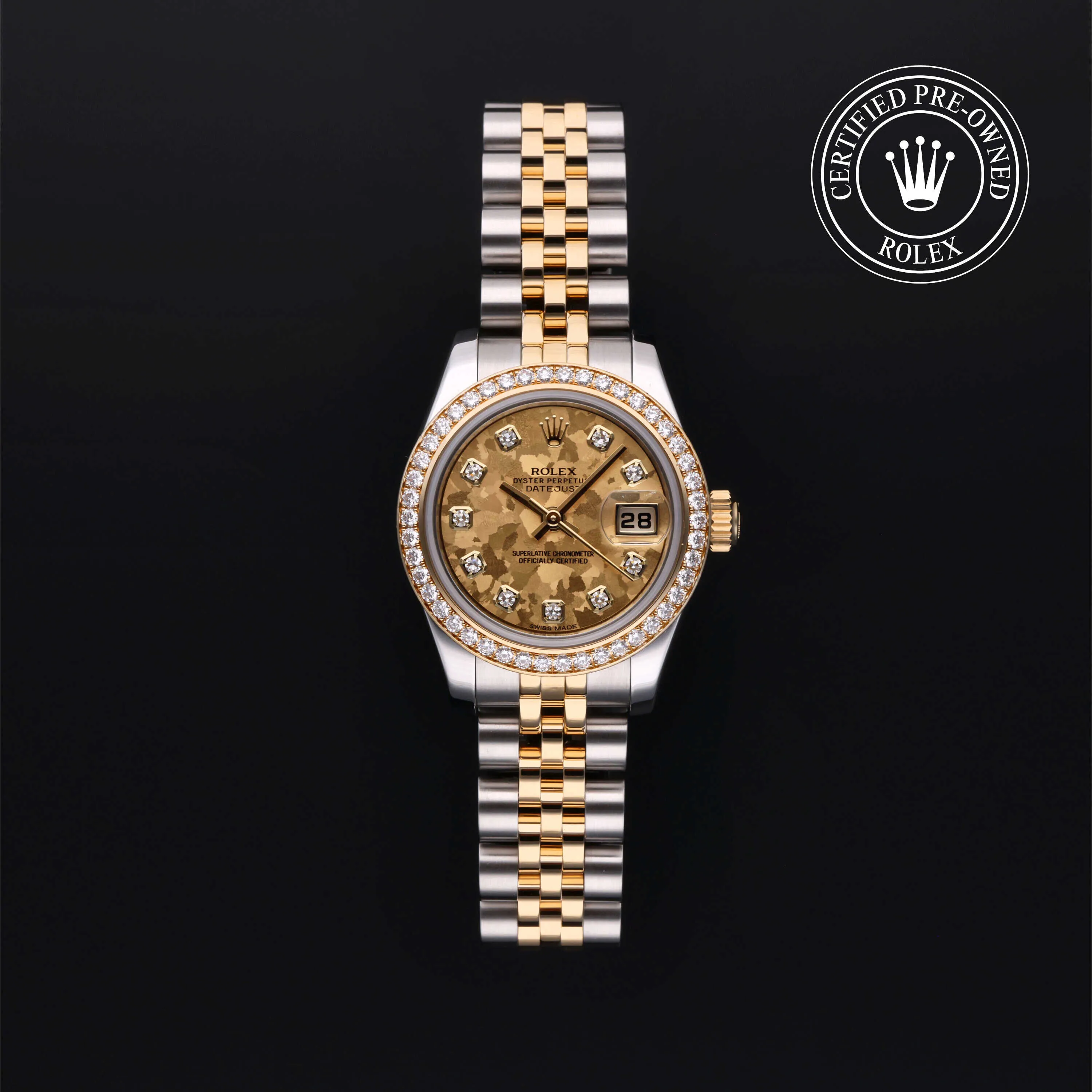 Rolex Lady-Datejust 179383 26mm Yellow gold and Stainless steel Champagne