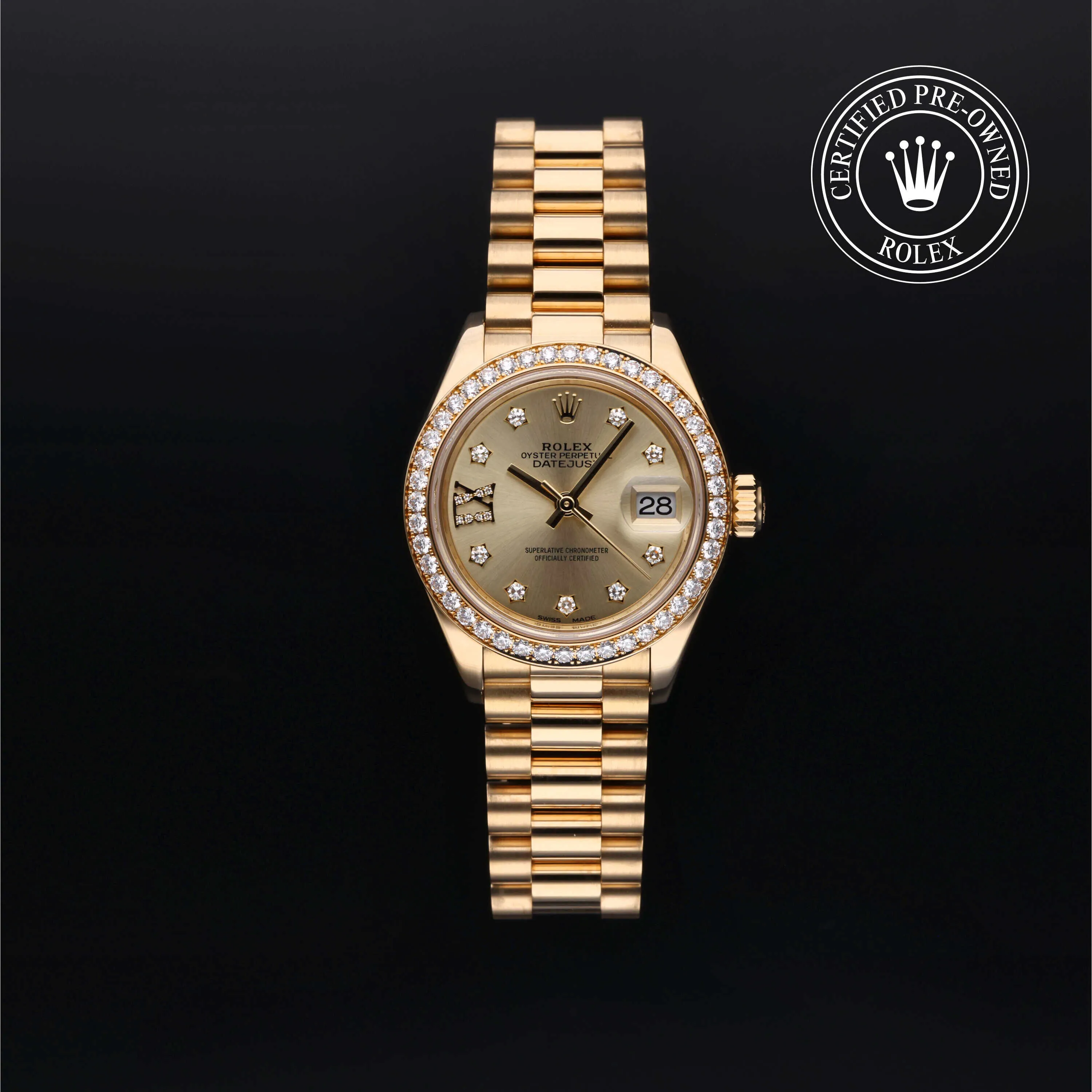 Rolex Datejust 279138 28mm Yellow gold Champagne