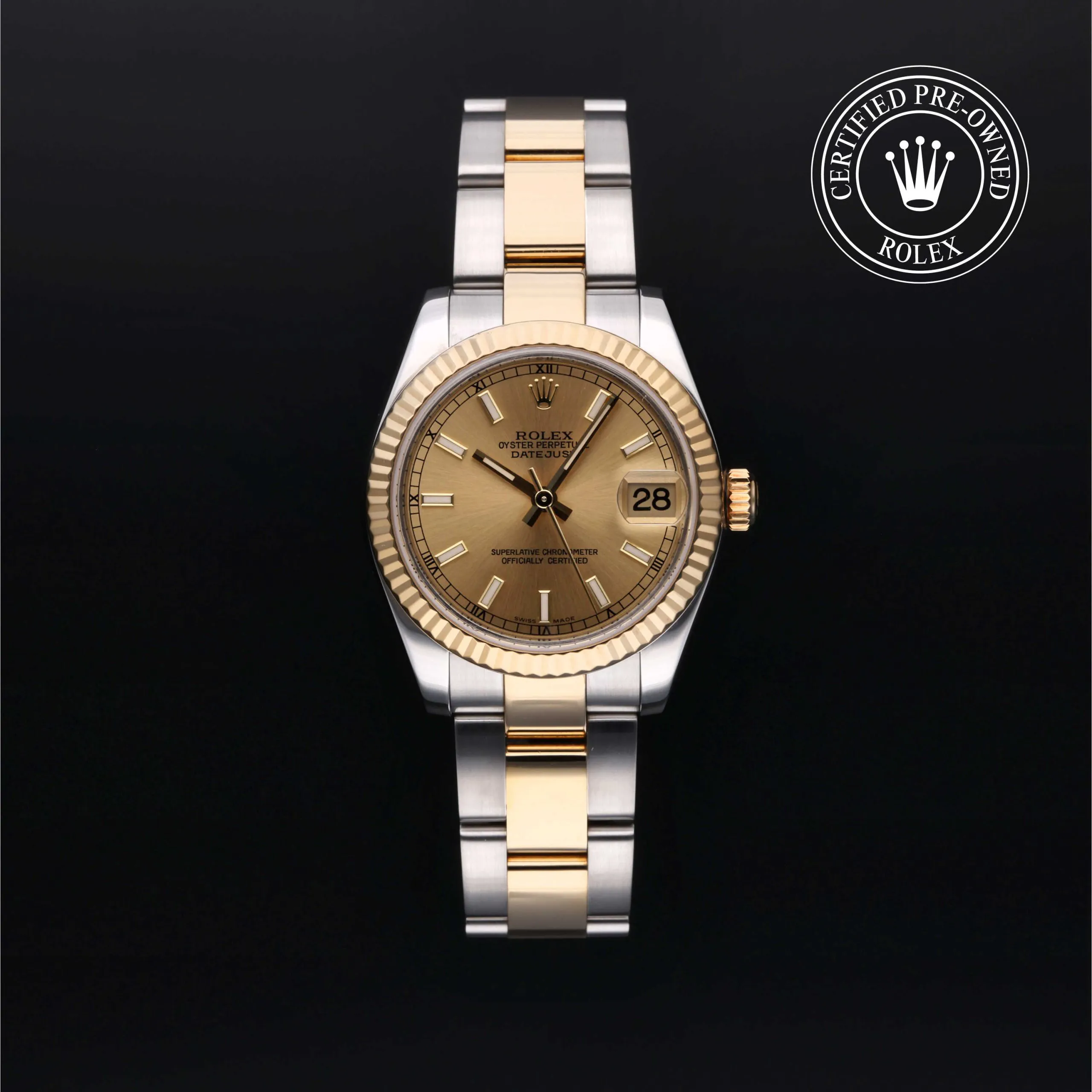 Rolex Datejust 31 178273 31mm Yellow gold and Oystersteel Champagne