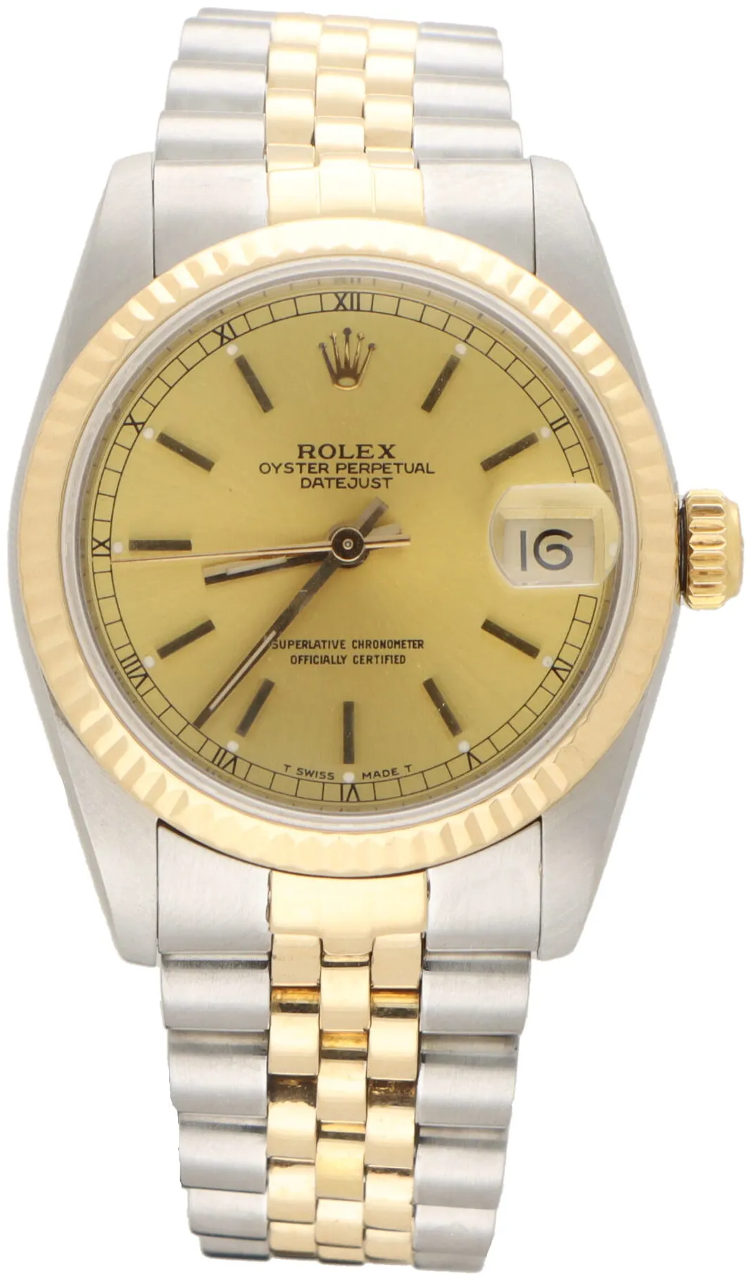 Rolex Datejust 31 68273 31mm Yellow gold and stainless steel Champagne