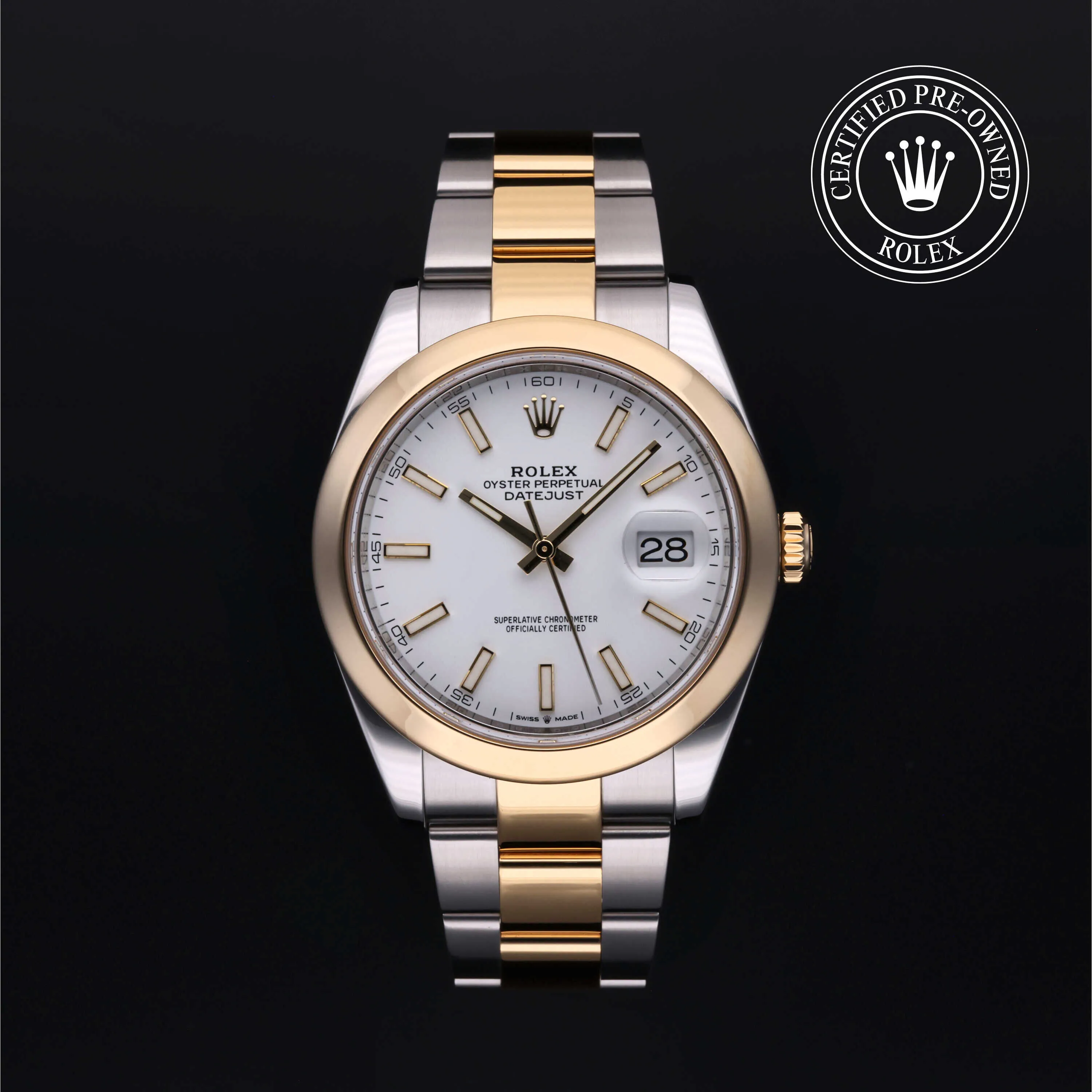 Rolex Datejust 41 126303 41mm Yellow gold and Stainless steel White