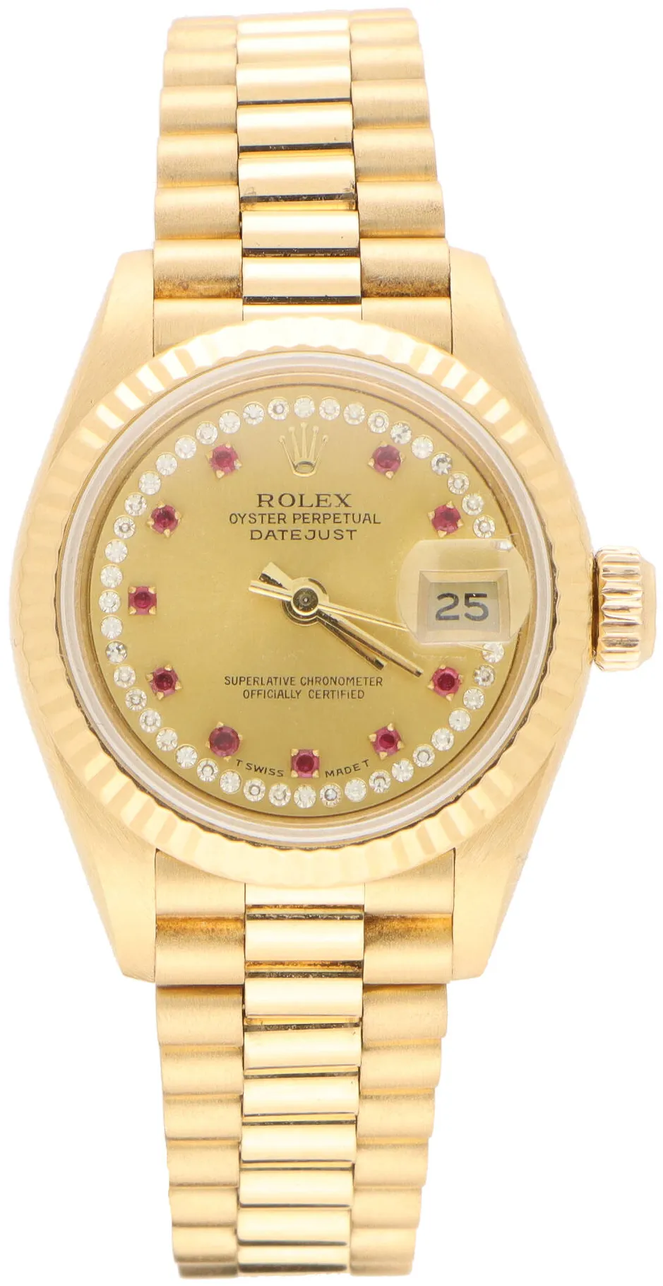 Rolex Datejust 69178 26mm Yellow gold Ruby