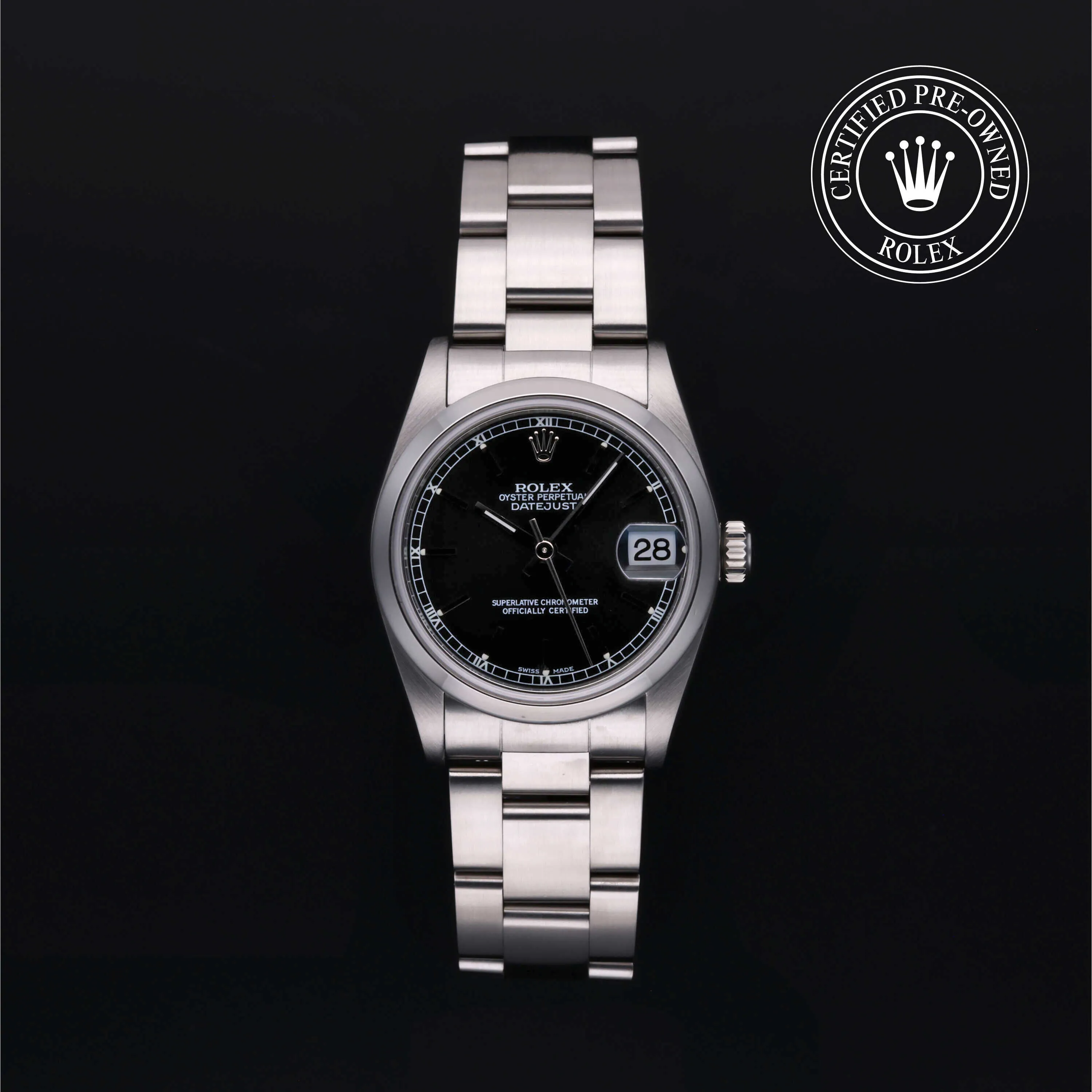 Rolex Datejust 78240 31mm Stainless steel Black