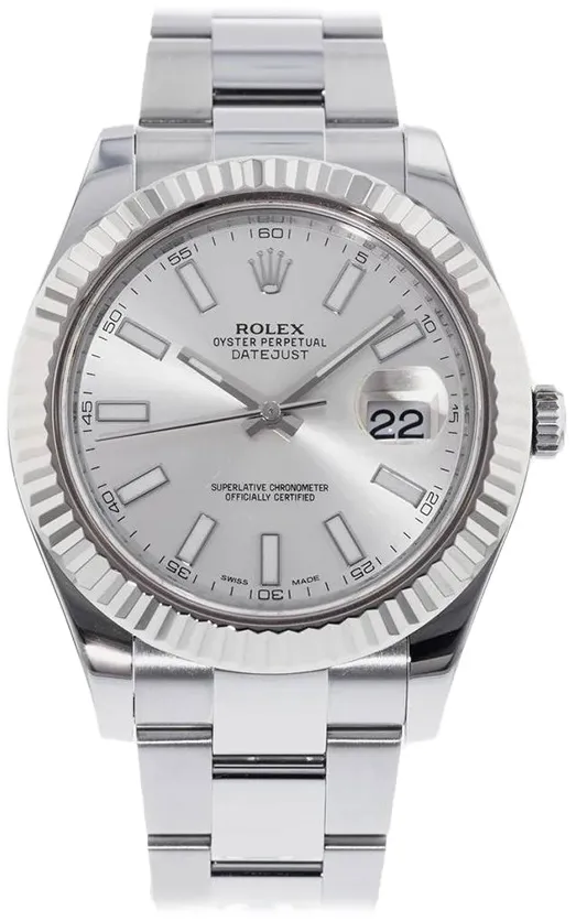 Rolex Datejust II 116334 41mm Yellow gold and Stainless steel Silver