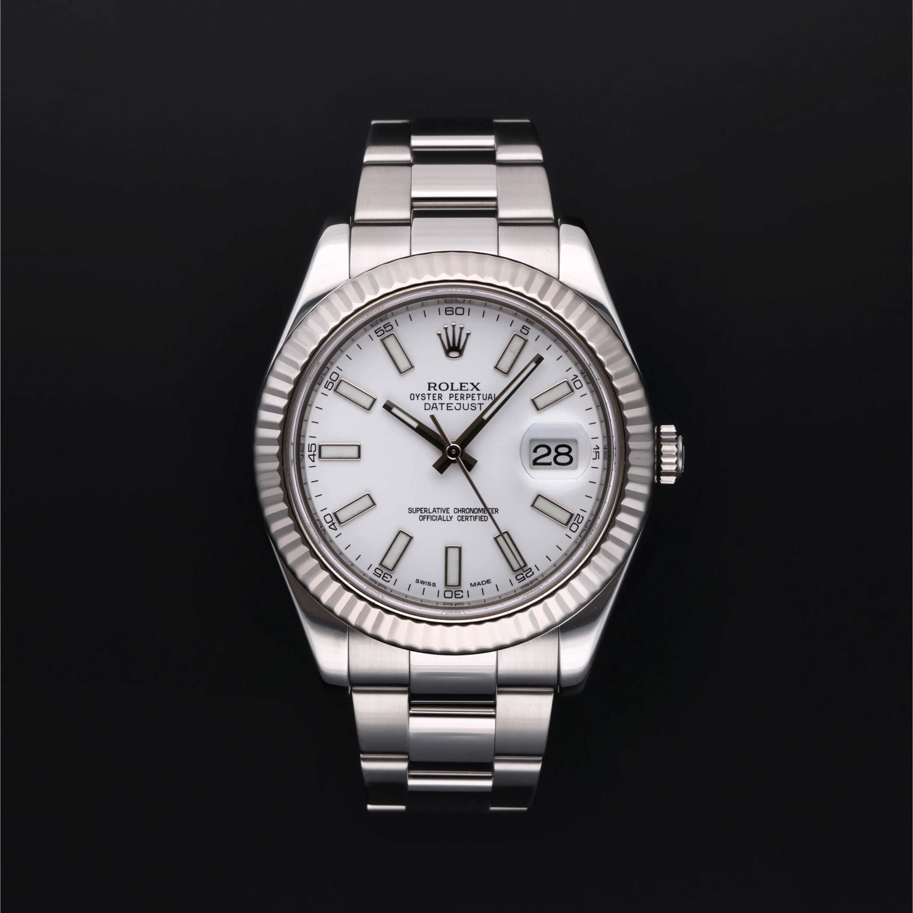 Rolex Datejust 116334 41mm Stainless steel White