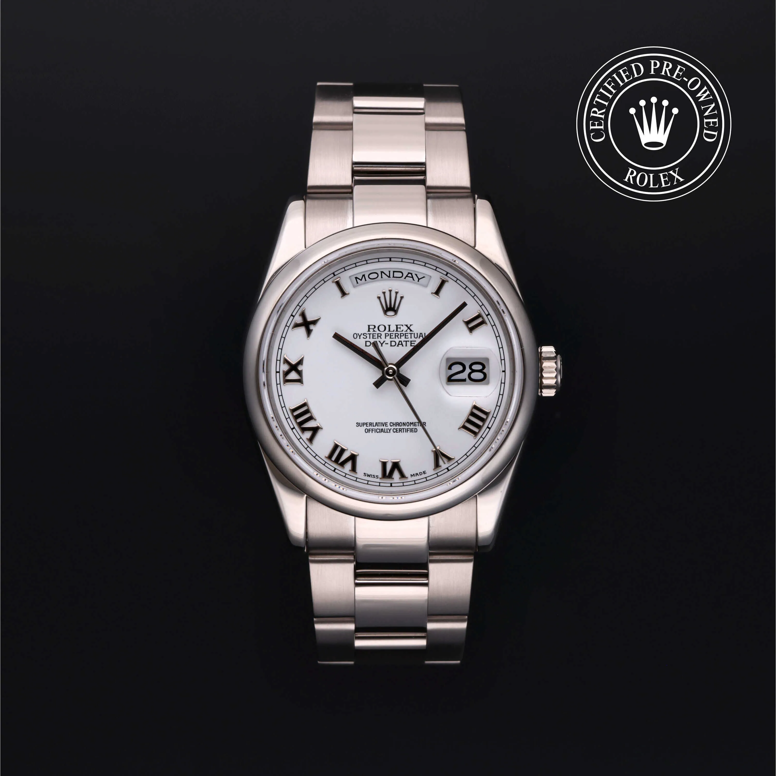 Rolex Day-Date 118209 36mm White gold White