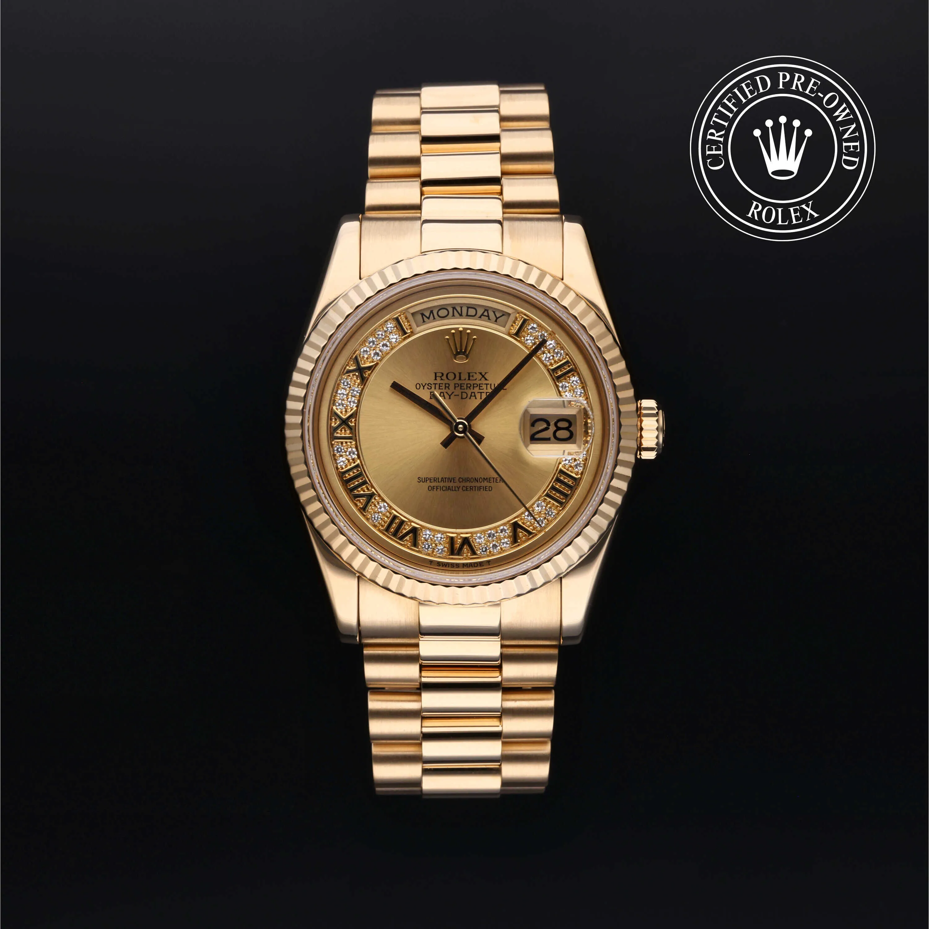 Rolex Day-Date 36 118238 36mm Yellow gold Champagne