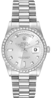 Rolex Day-Date 36 18346 Platinum Silver