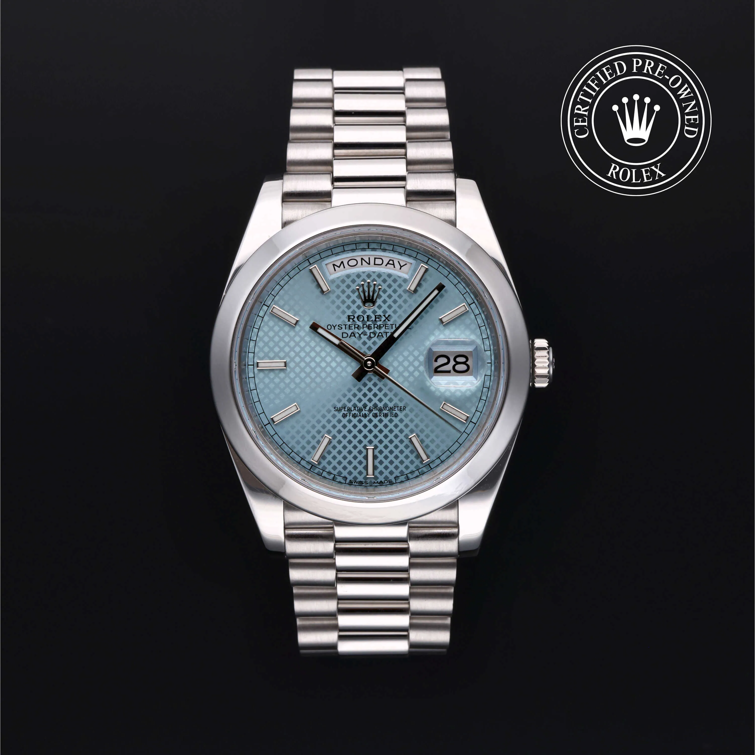 Rolex Day-Date 228206 40mm Platinum Blue