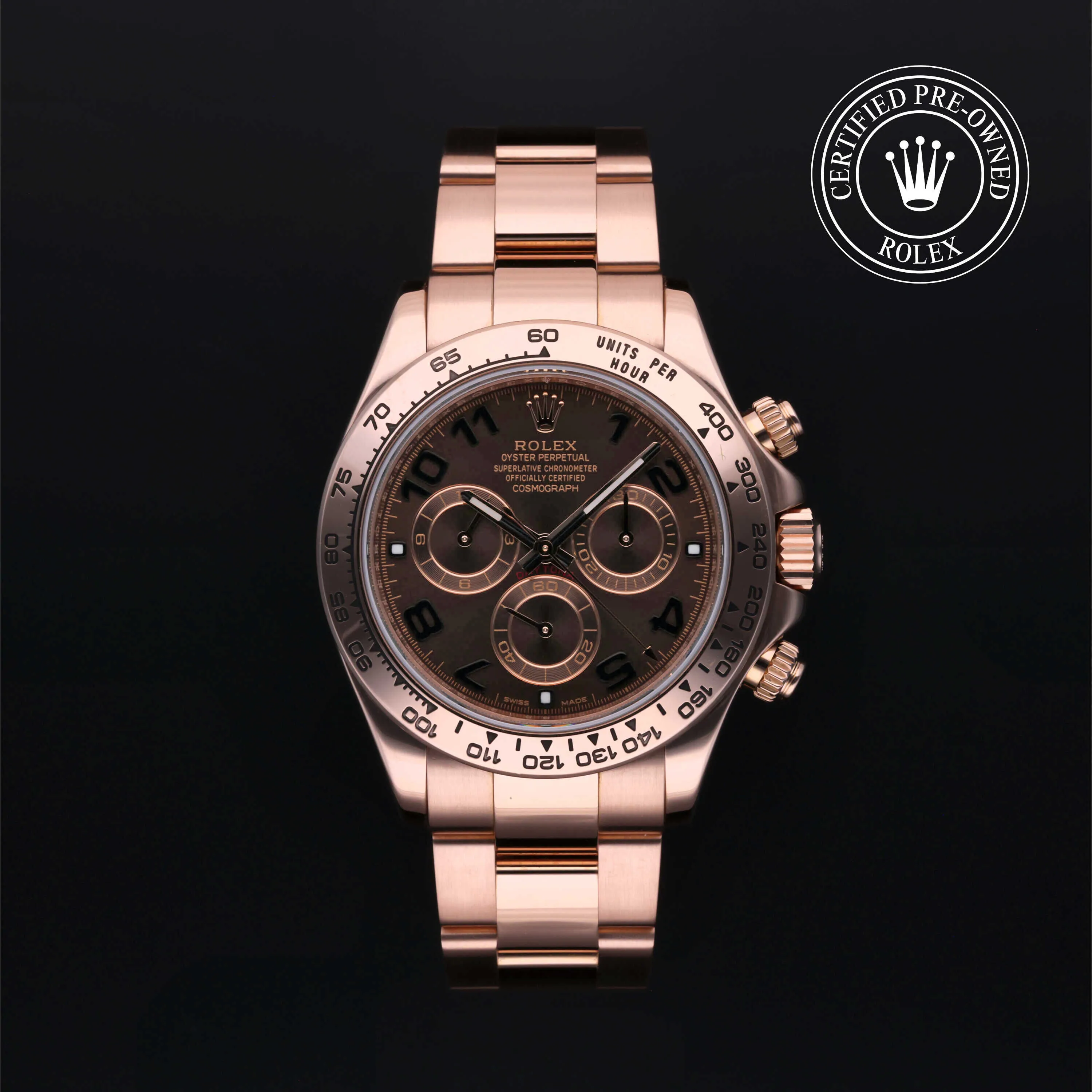 Rolex Daytona 116505 40mm Rose gold Brown