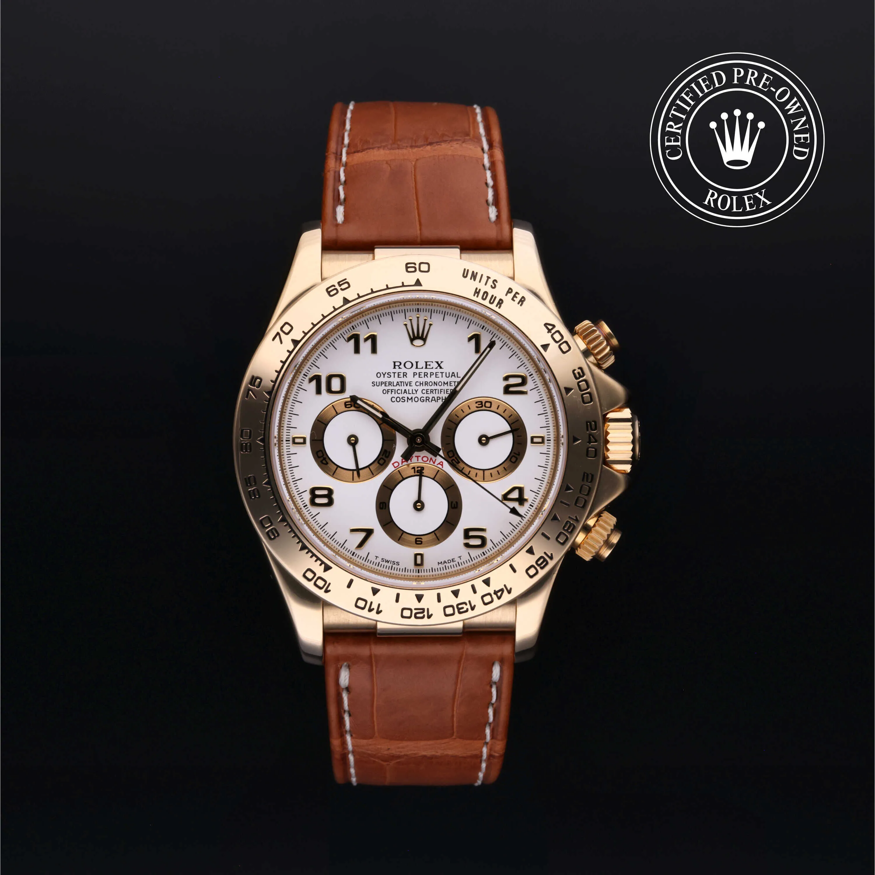 Rolex Daytona 16518 40mm Yellow gold White