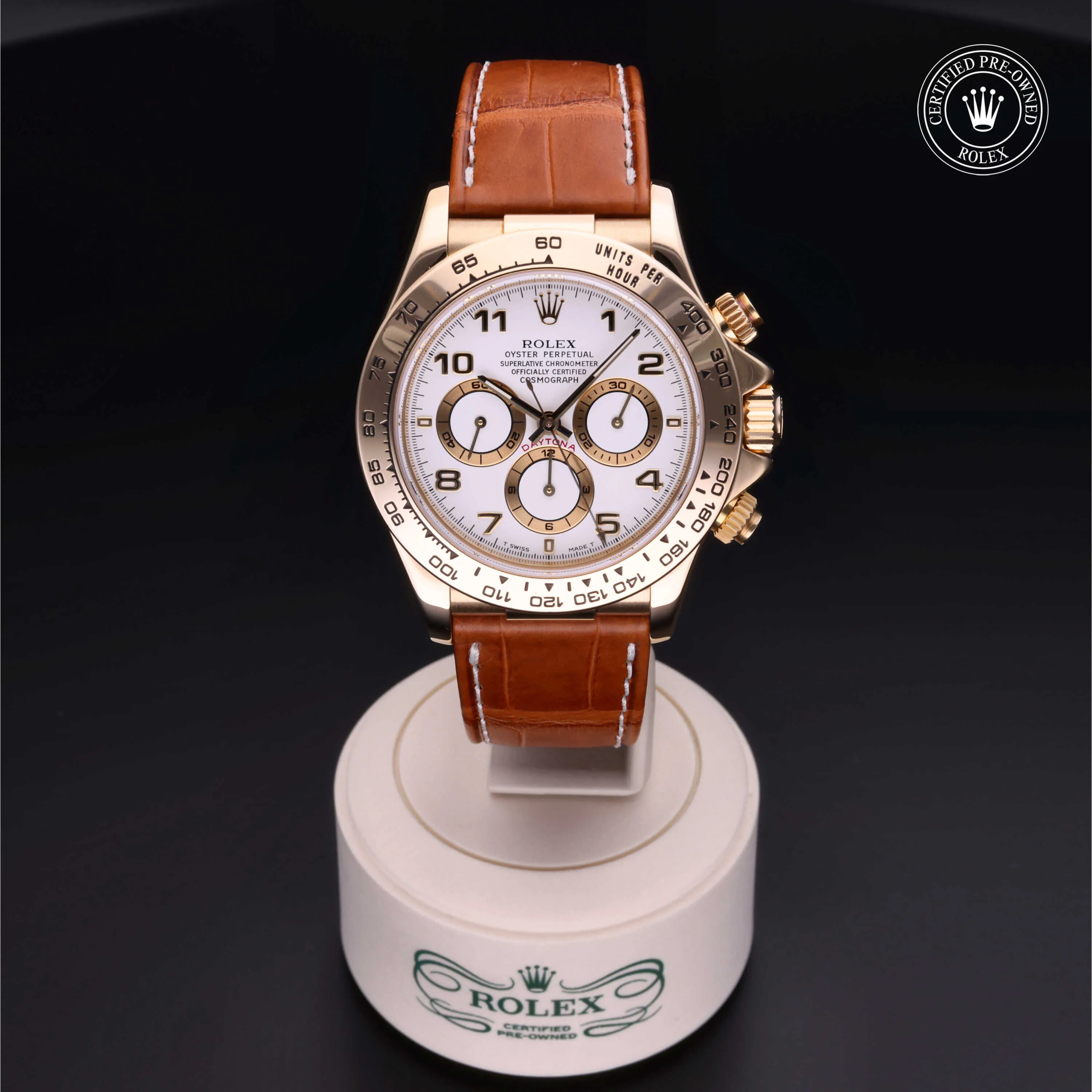 Rolex Daytona 16518 40mm Yellow gold White 1