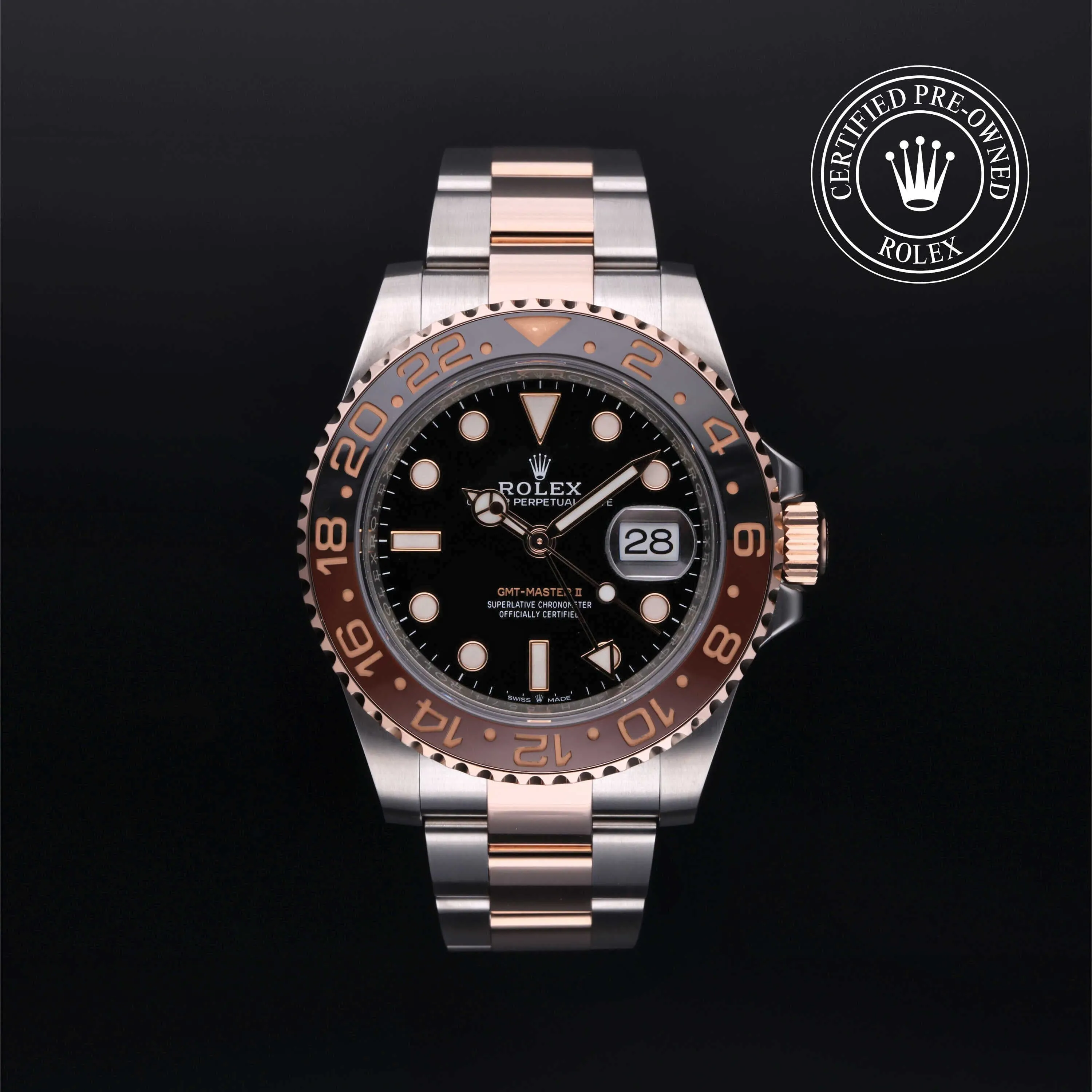 Rolex GMT-Master II 126711CHNR 40mm Rose gold and Stainless steel Black