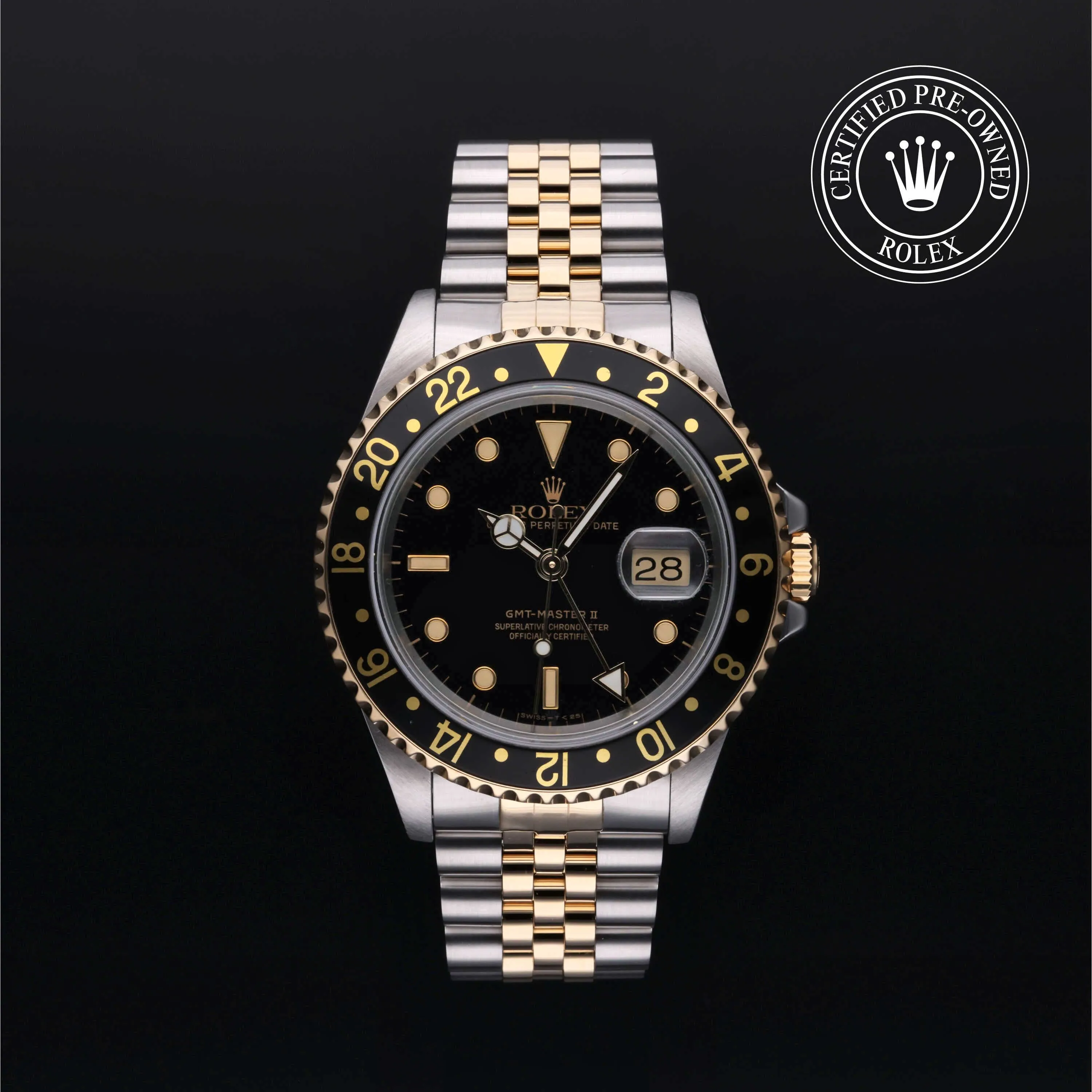 Rolex GMT-Master II 16713 40mm Yellow gold and Stainless steel Black