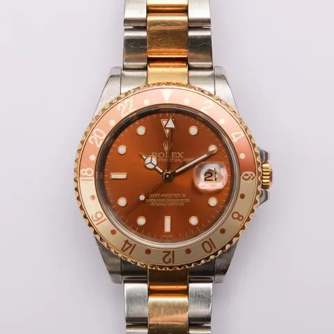 Rolex GMT-Master II 16713 40mm Yellow gold and Stainless steel Brown