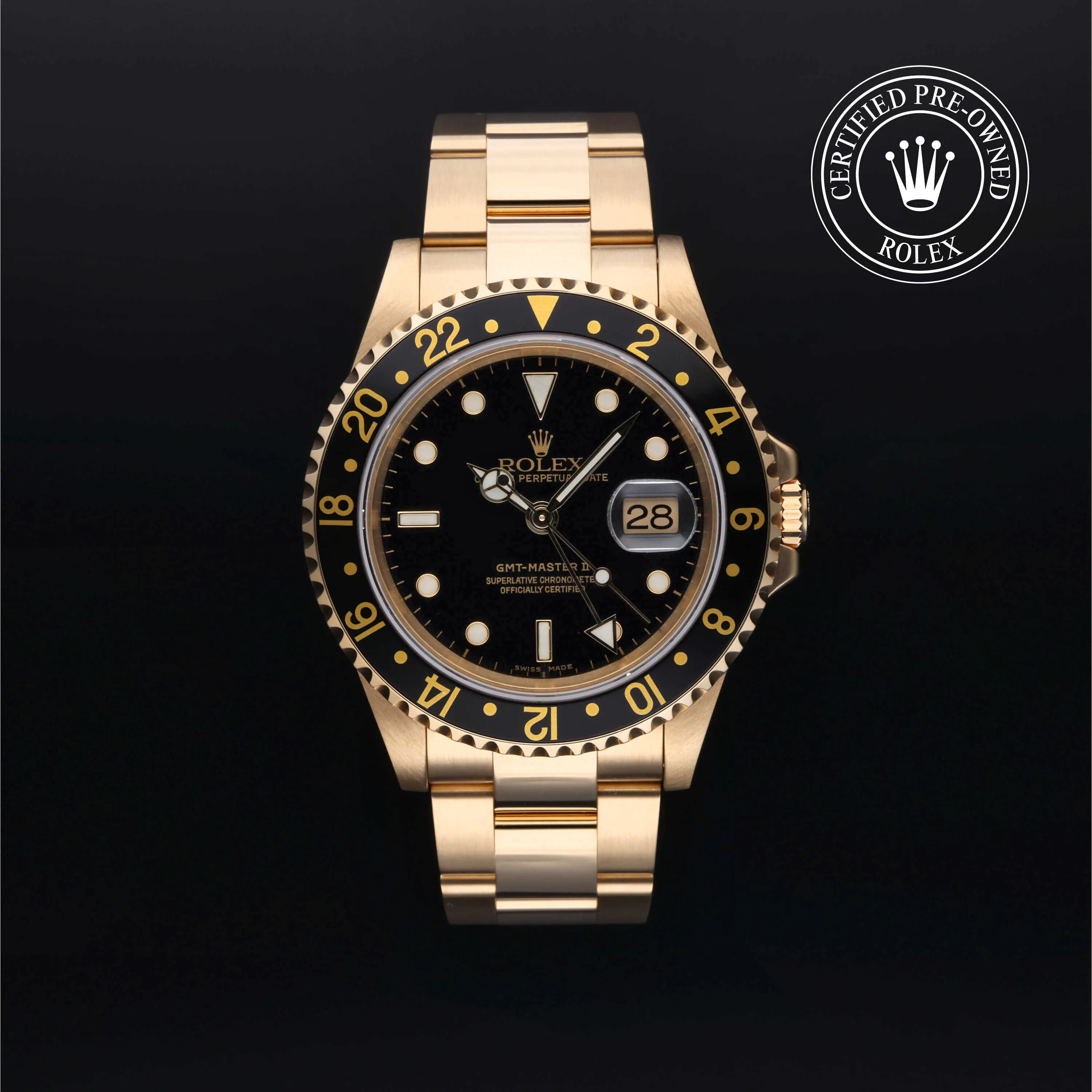 Rolex GMT-Master II 16718 40mm Yellow gold Black