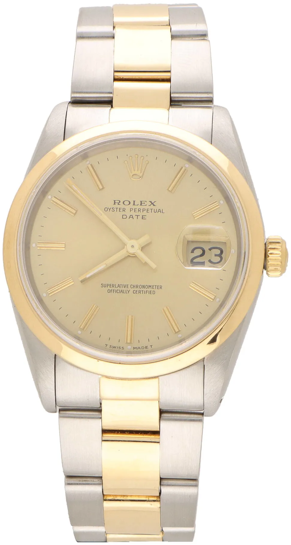 Rolex Oyster Date 15203 34mm Yellow gold and stainless steel Gold